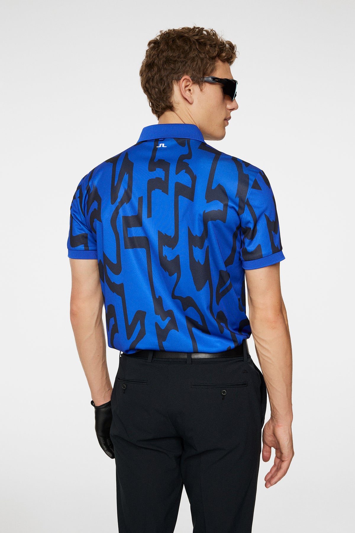 Tour Tech Reg Fit Print Polo / Glitch Bridge Blue