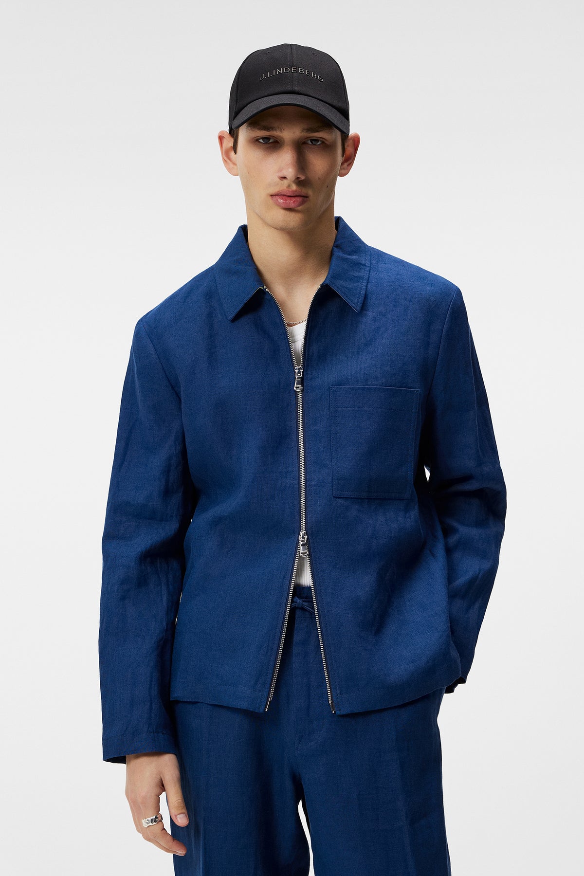 Julius Linen Overshirt / Estate Blue