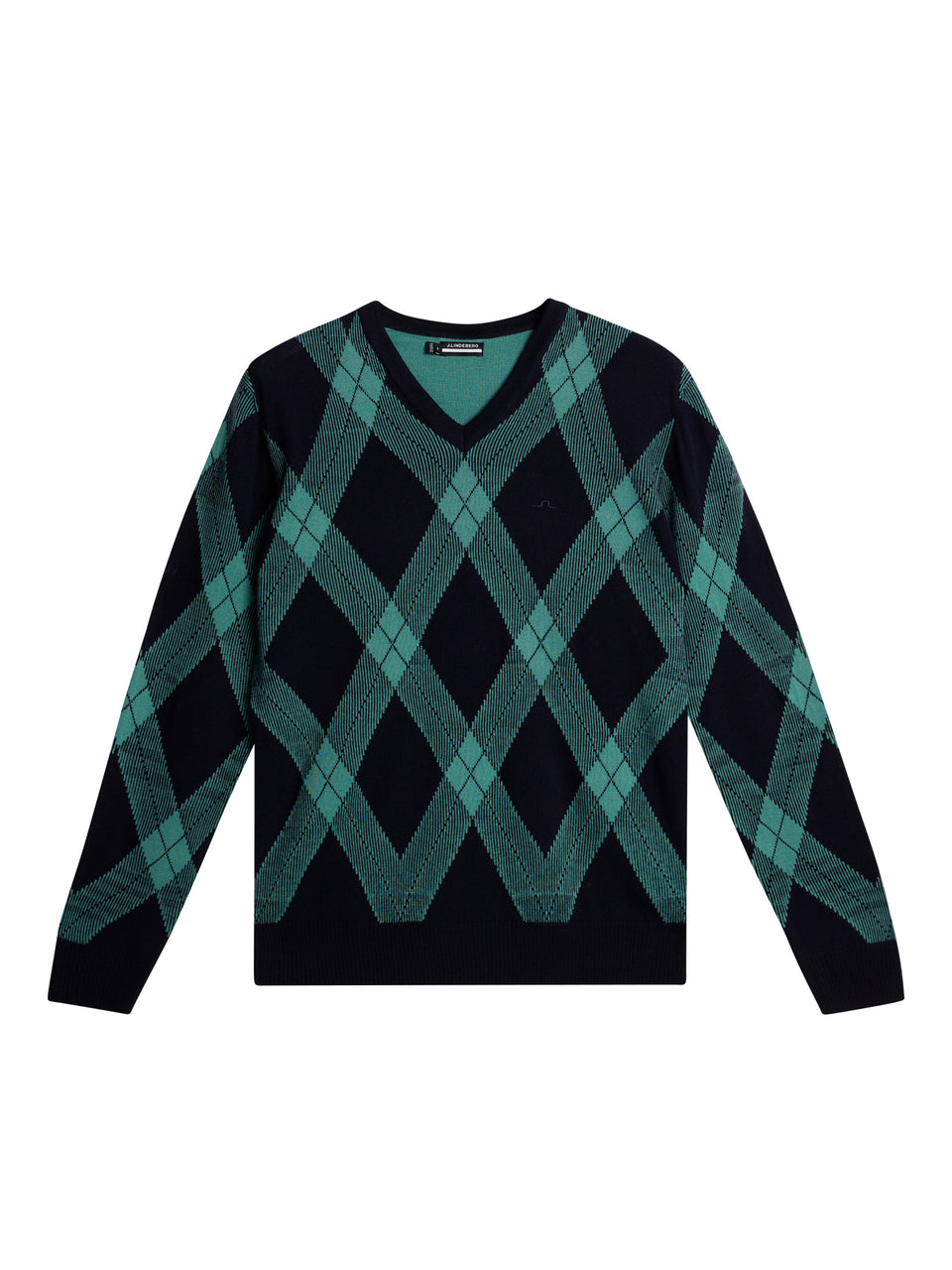 Billy V Neck Knit / Glenmuir Tartan Teal L