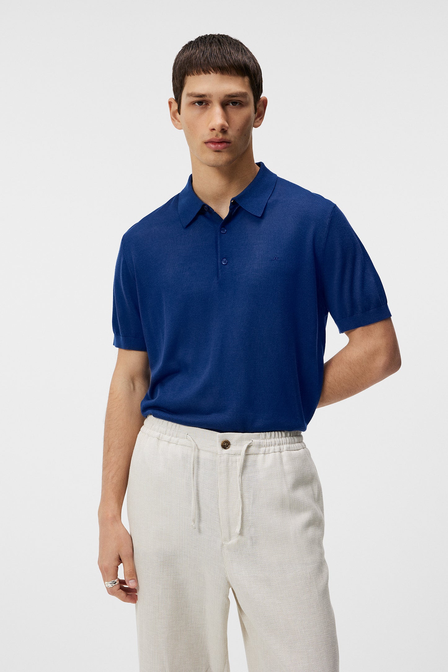 Ridge Lyocell Silk Polo / Estate Blue