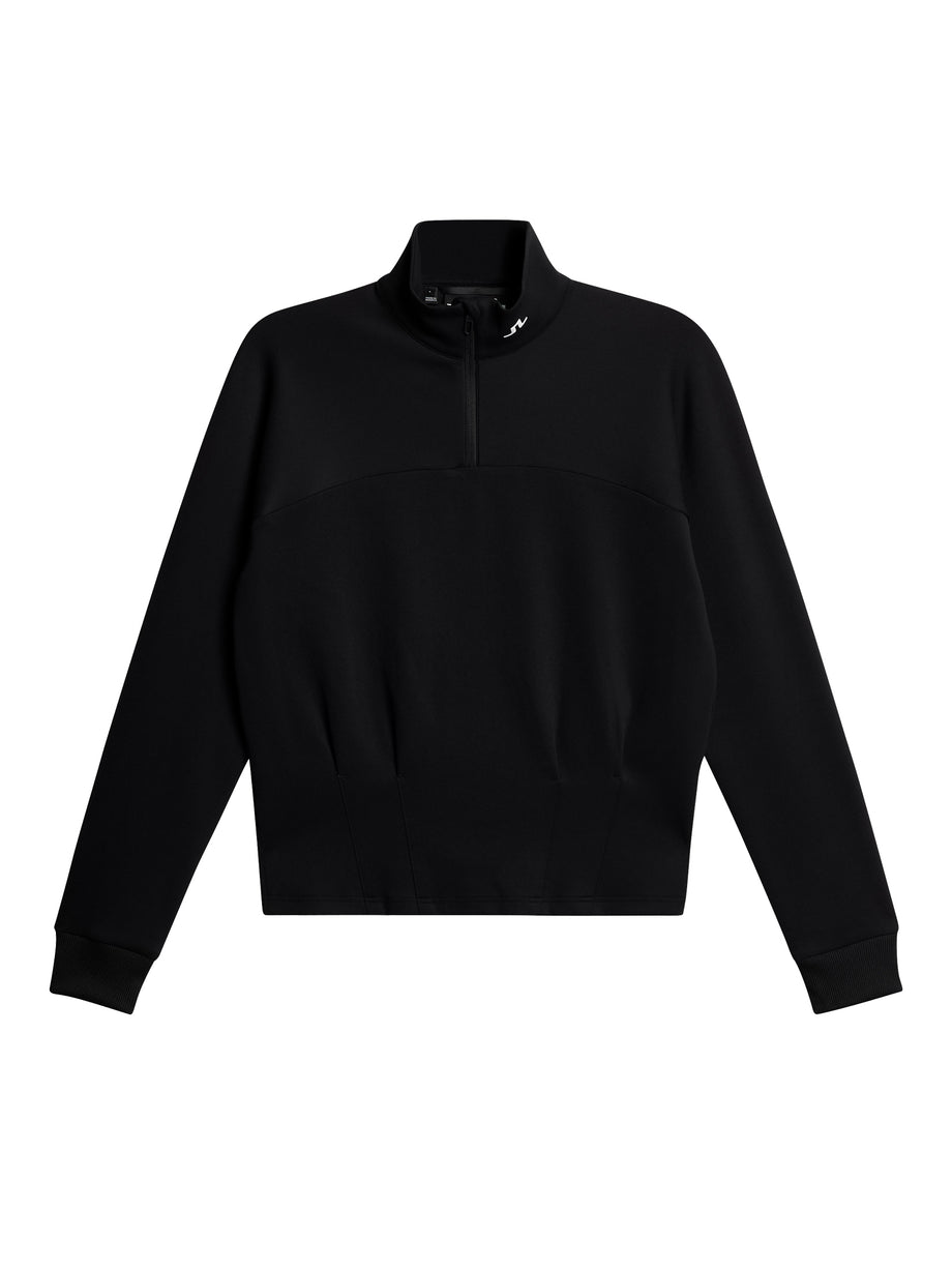 Jodi Quarter Zip Sweatshirt / Black