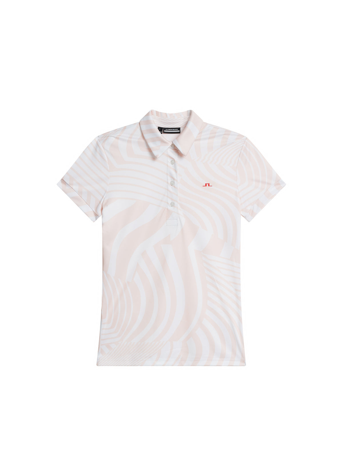 Hailey Print Polo / Dazzle Wave Rose