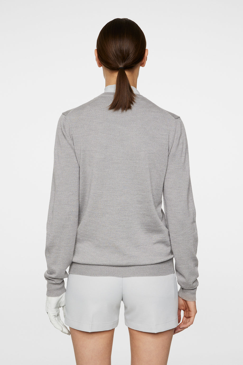 Aria Knitted Sweater / Light Grey Melange