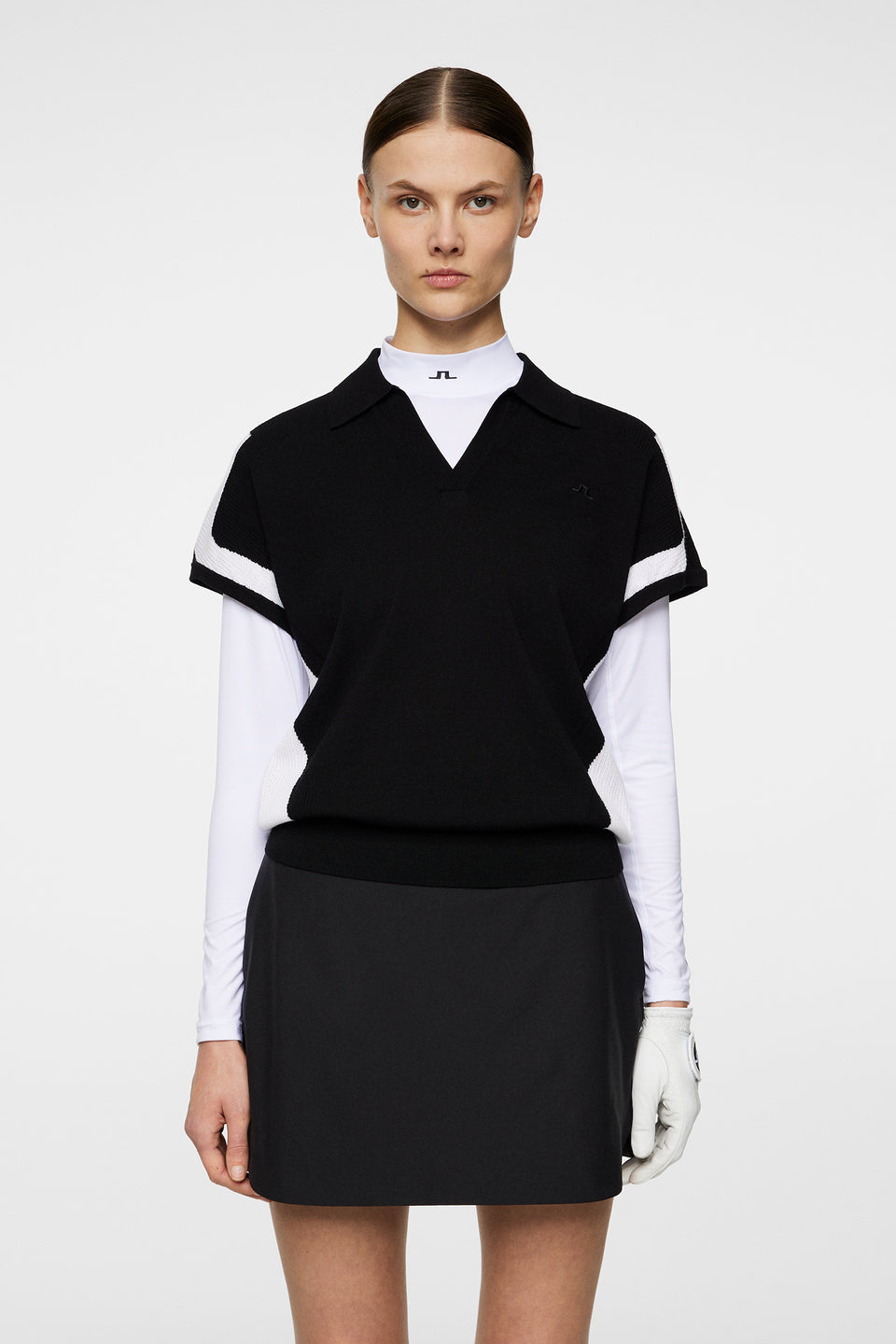 Vita Knitted Polo Shirt / Black