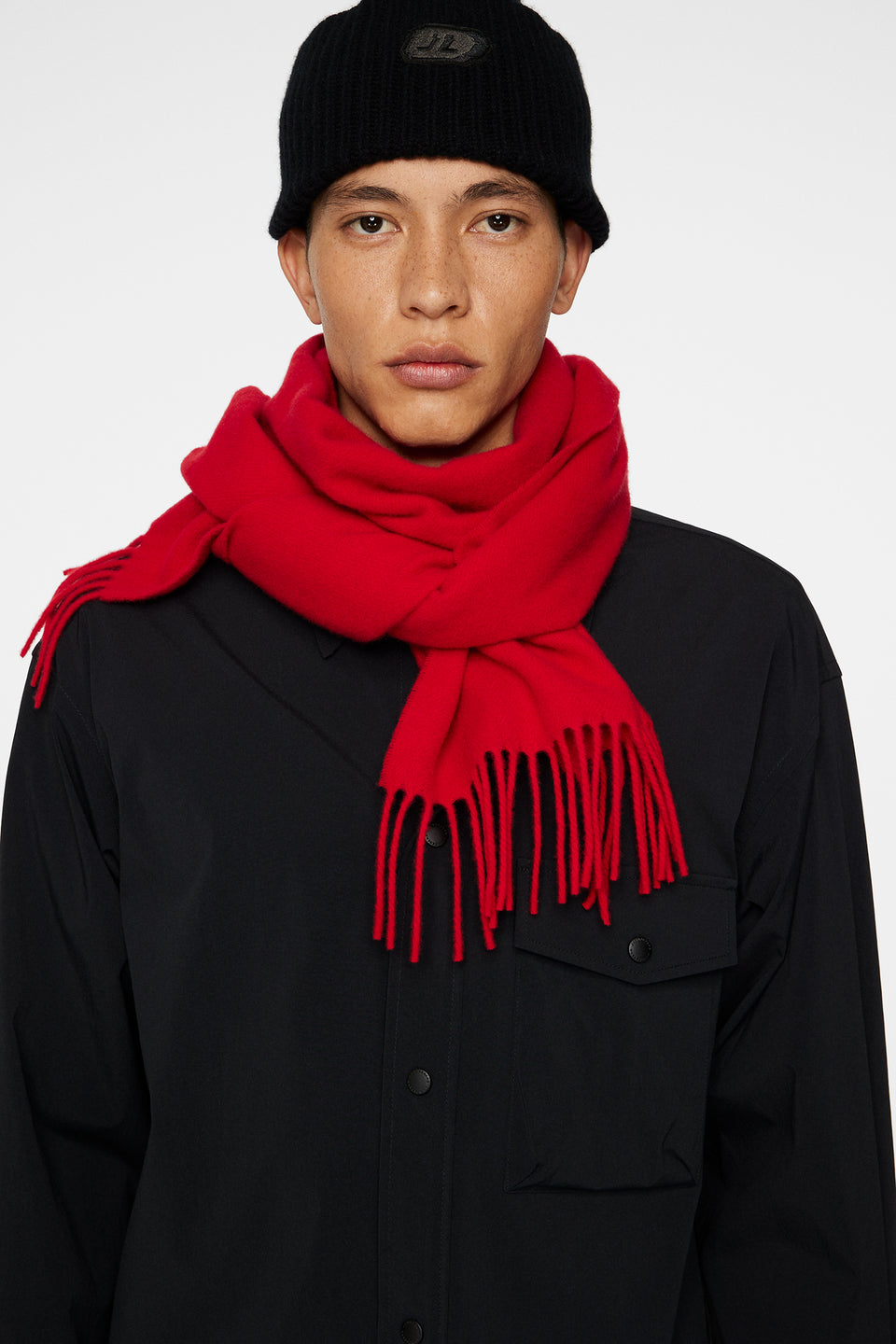 Champ Solid Wool Scarf / Barbados Cherry