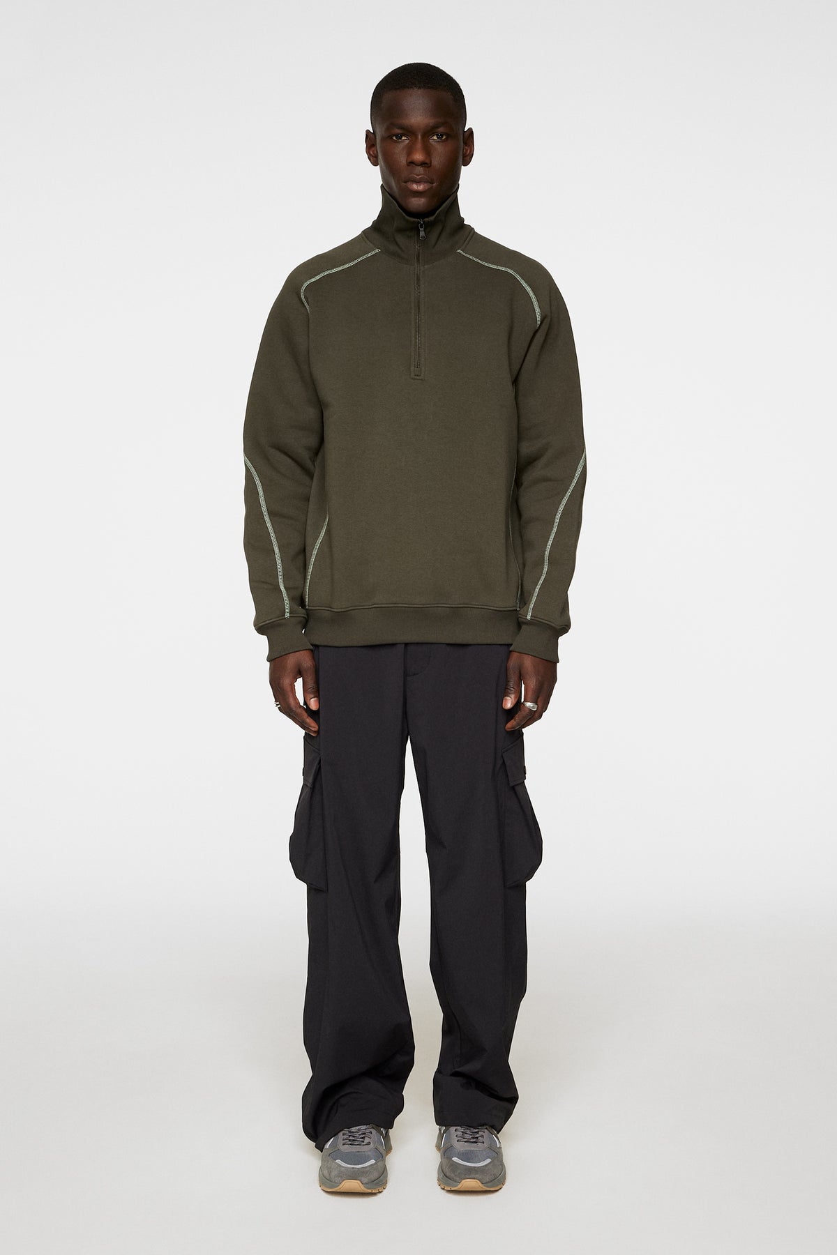 Canter Quarter Zip Sweat / Forest Green