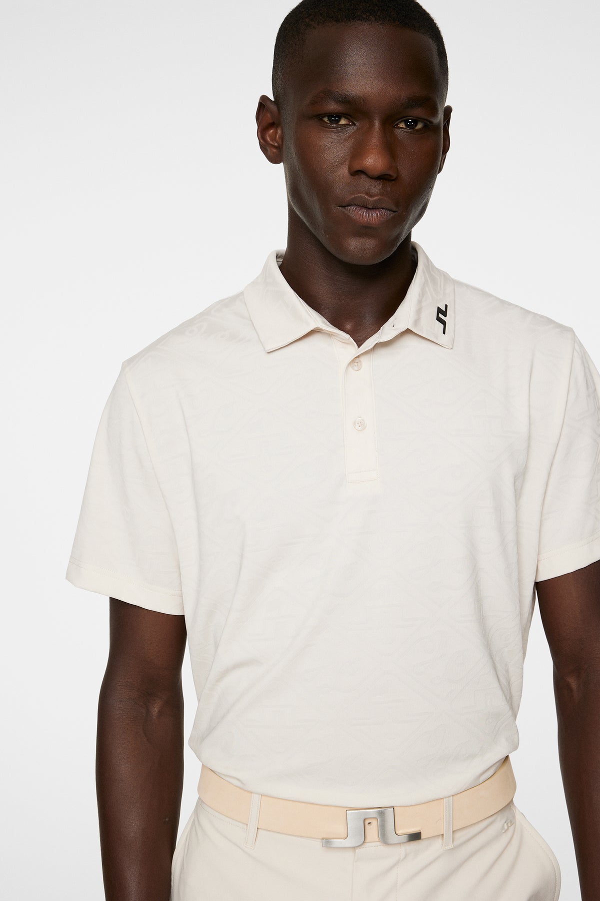 Bison  Regular Jacquard Polo / Moonbeam