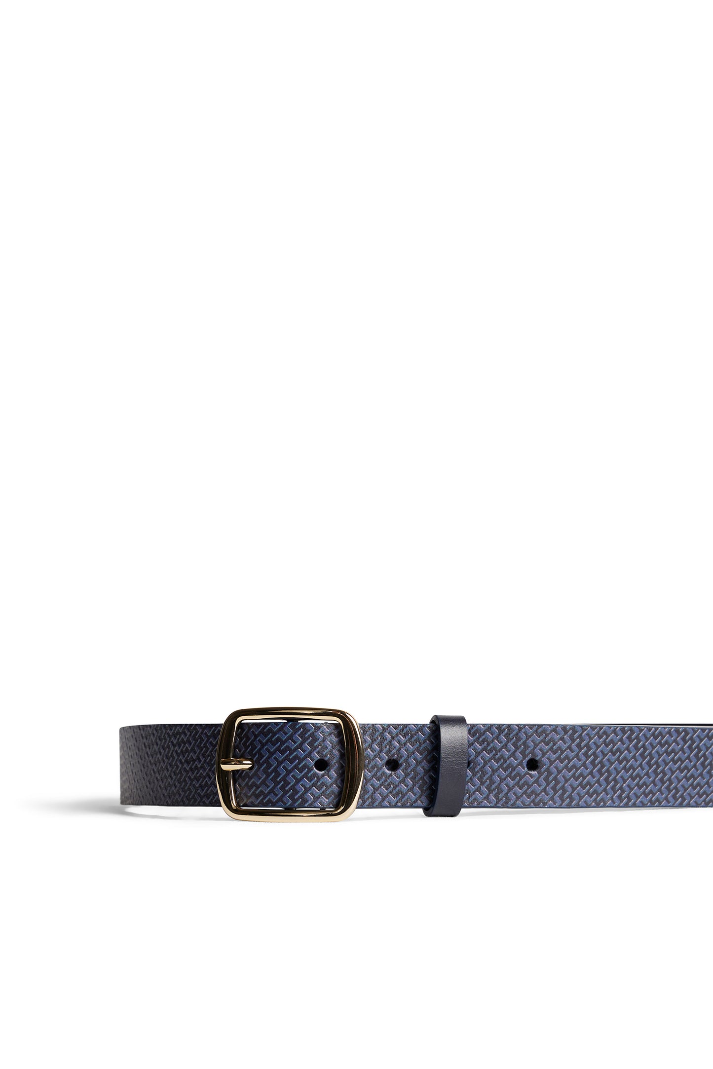 Bibbi Leather Belt / Bias Bridge Navy