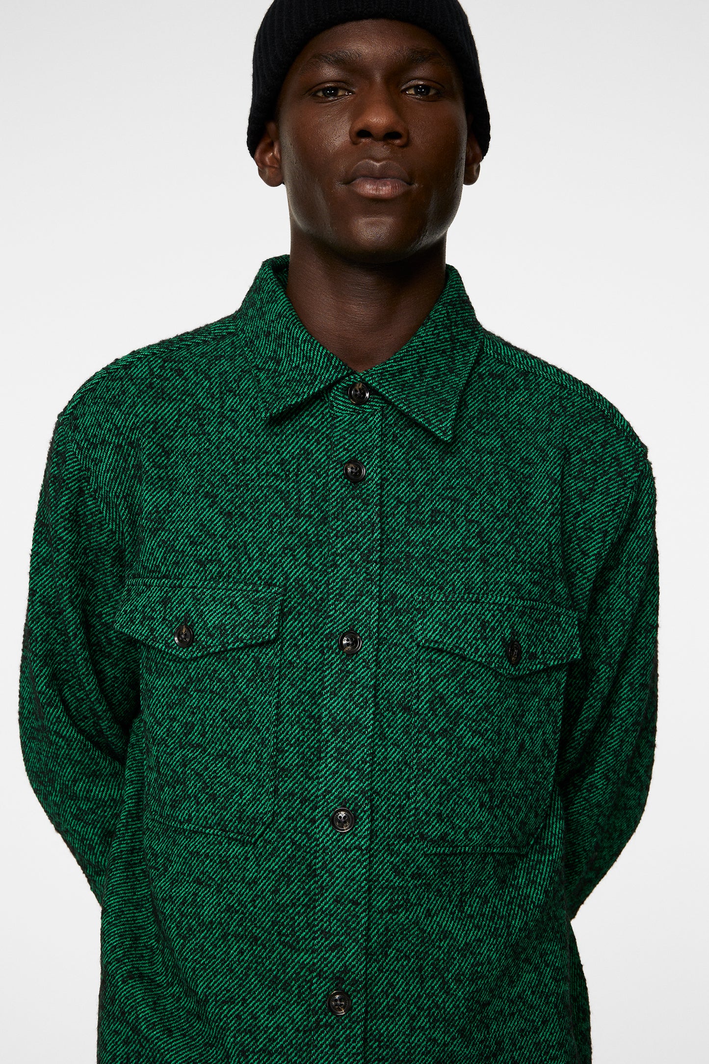 Carter Wool Overshirt / Ultramarine Green