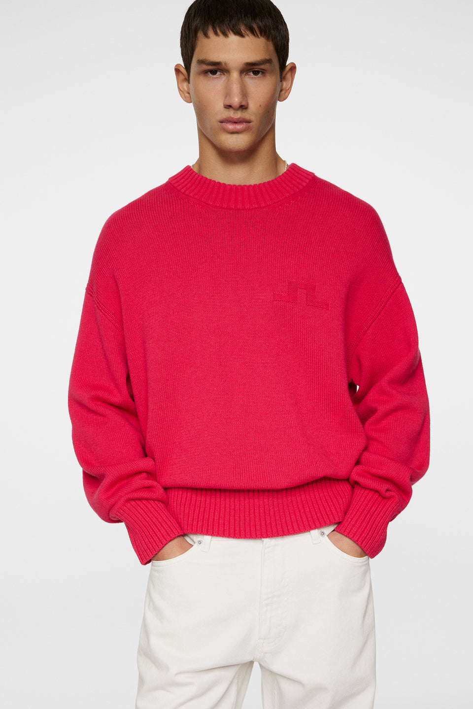 Eddy Cotton Wool Crew Neck / Azalea