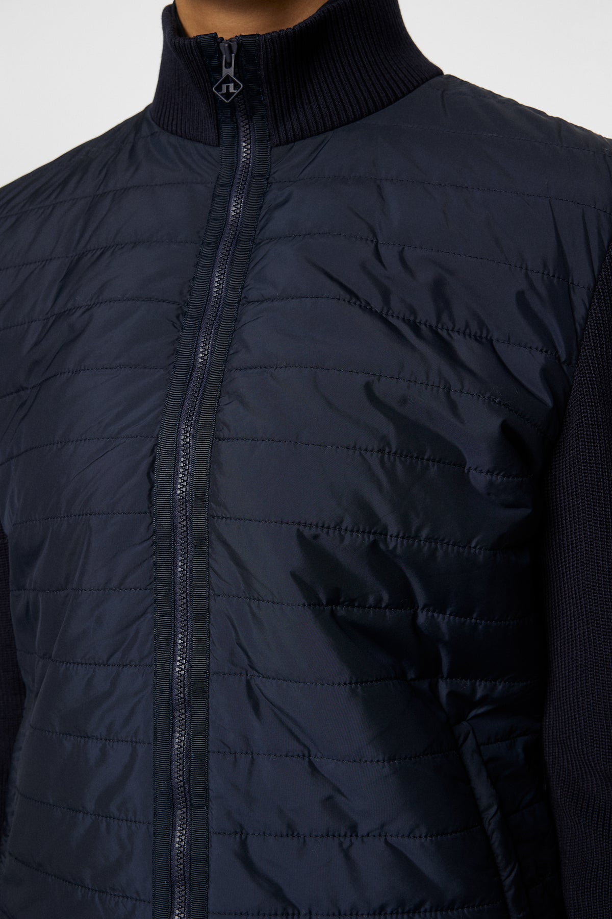 Wren Knitted Hybrid Jacket / JL Navy