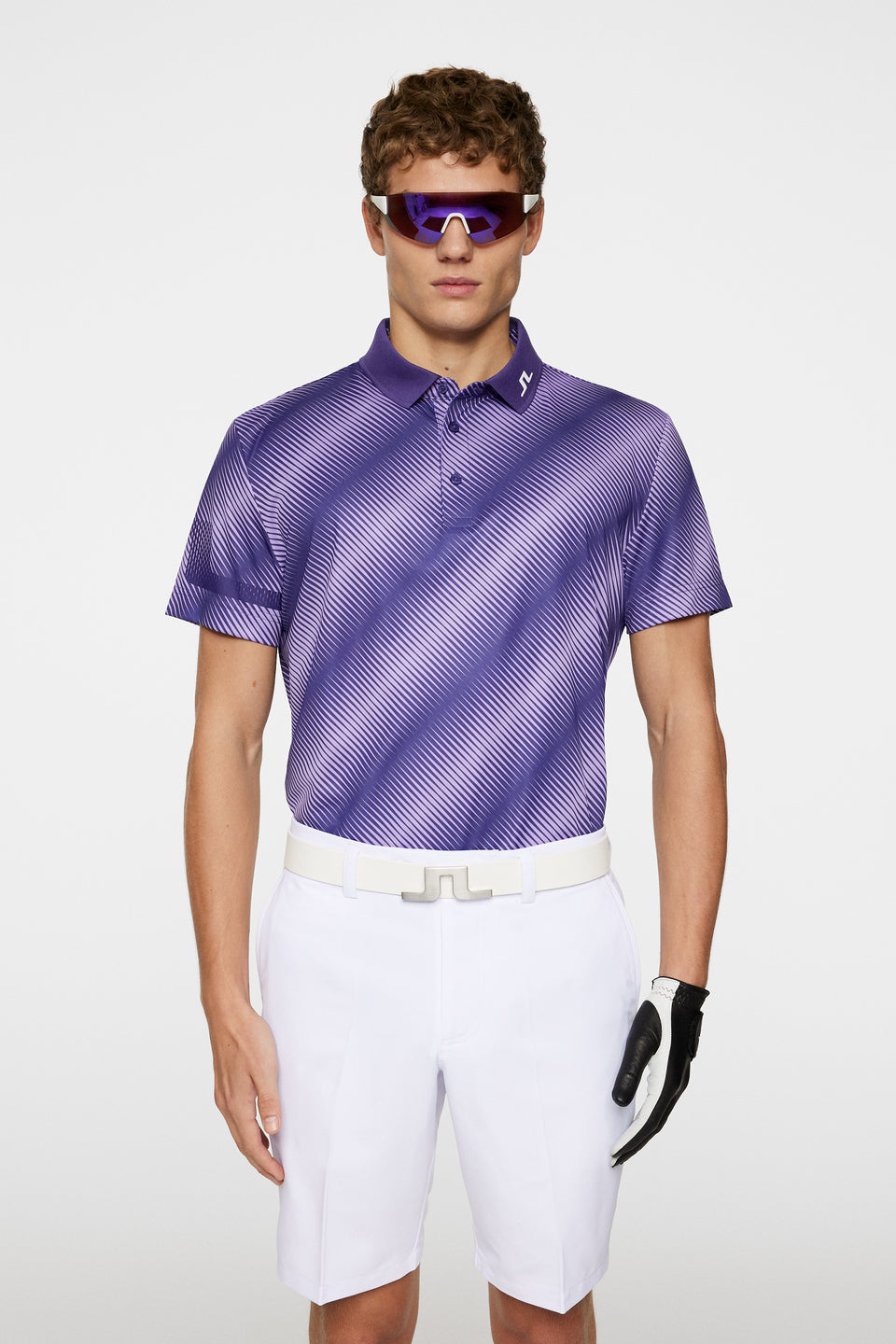 Heath Print Polo / Comb Deep Wisteria M