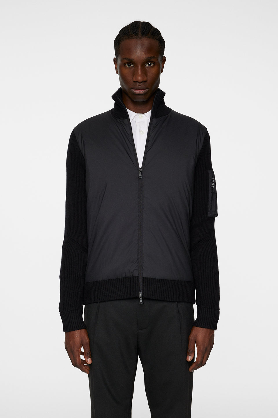 Beck Knitted Hybrid Jacket / Black