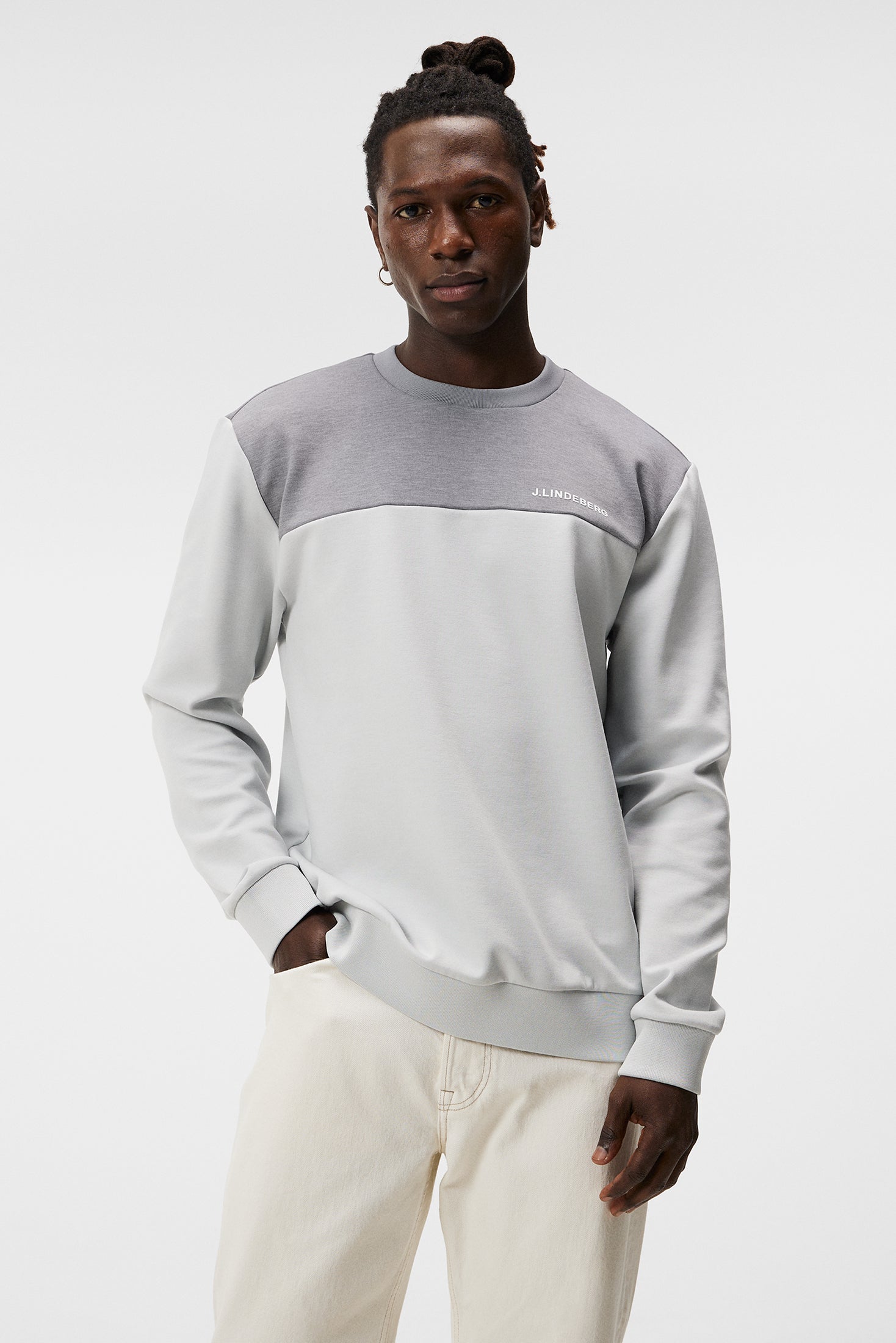 Jeff Crew Neck / Light Grey Melange