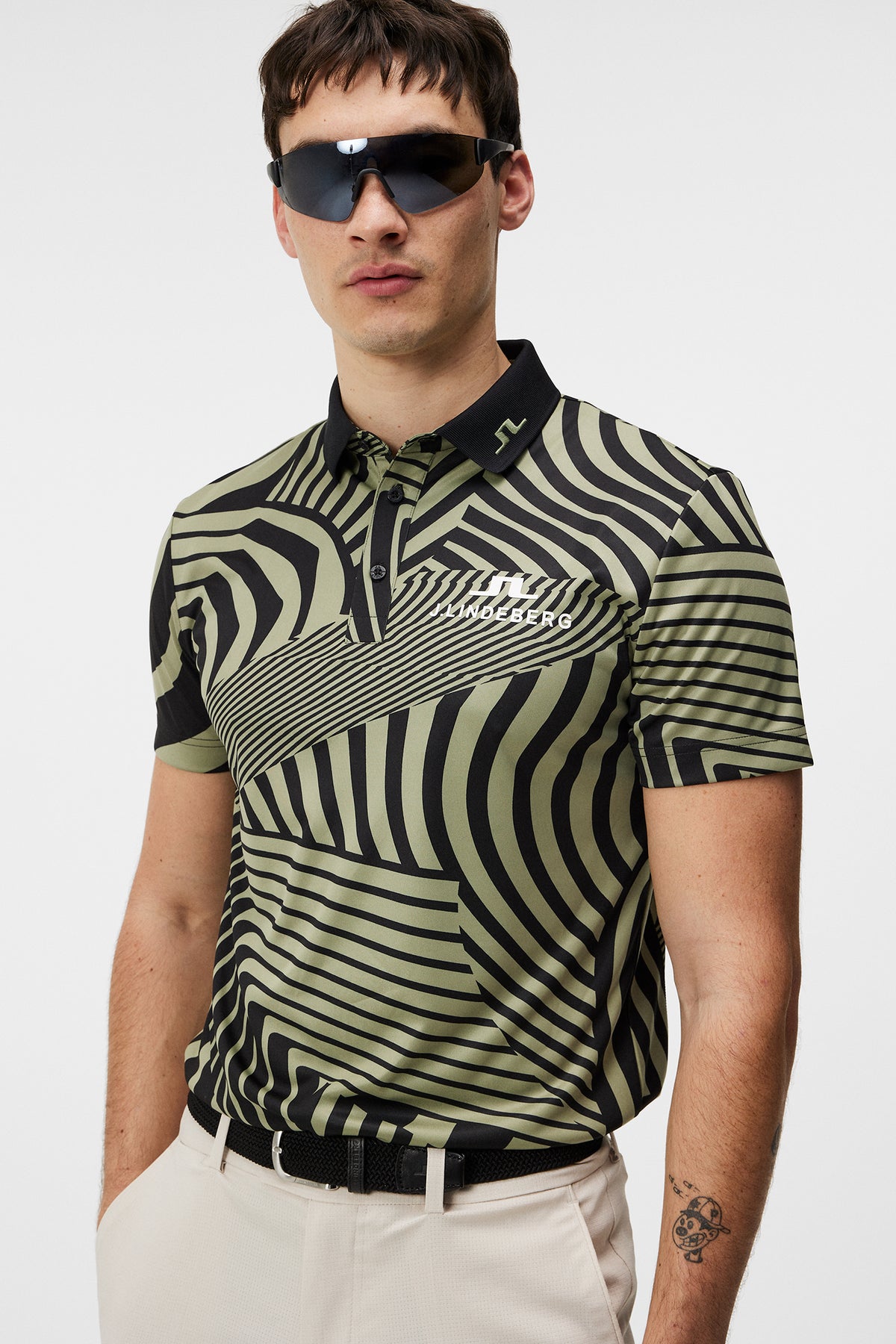 KV Tour Print Golf Polo / Dazzle Wave Black – J.Lindeberg