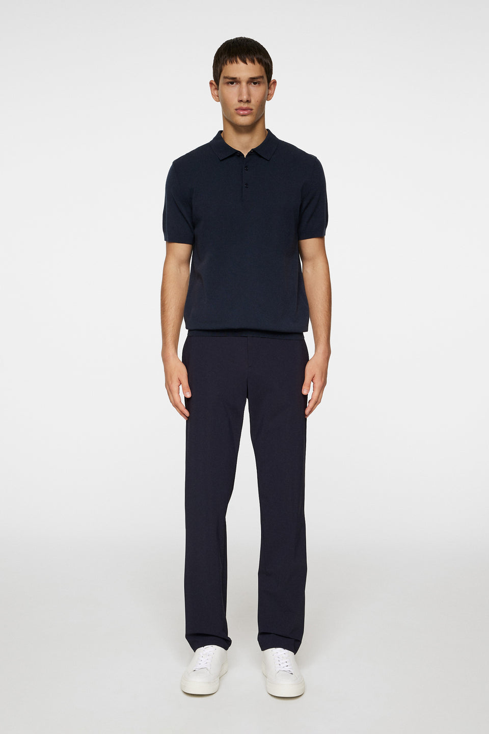 Ridge Knitted Polo / JL Navy