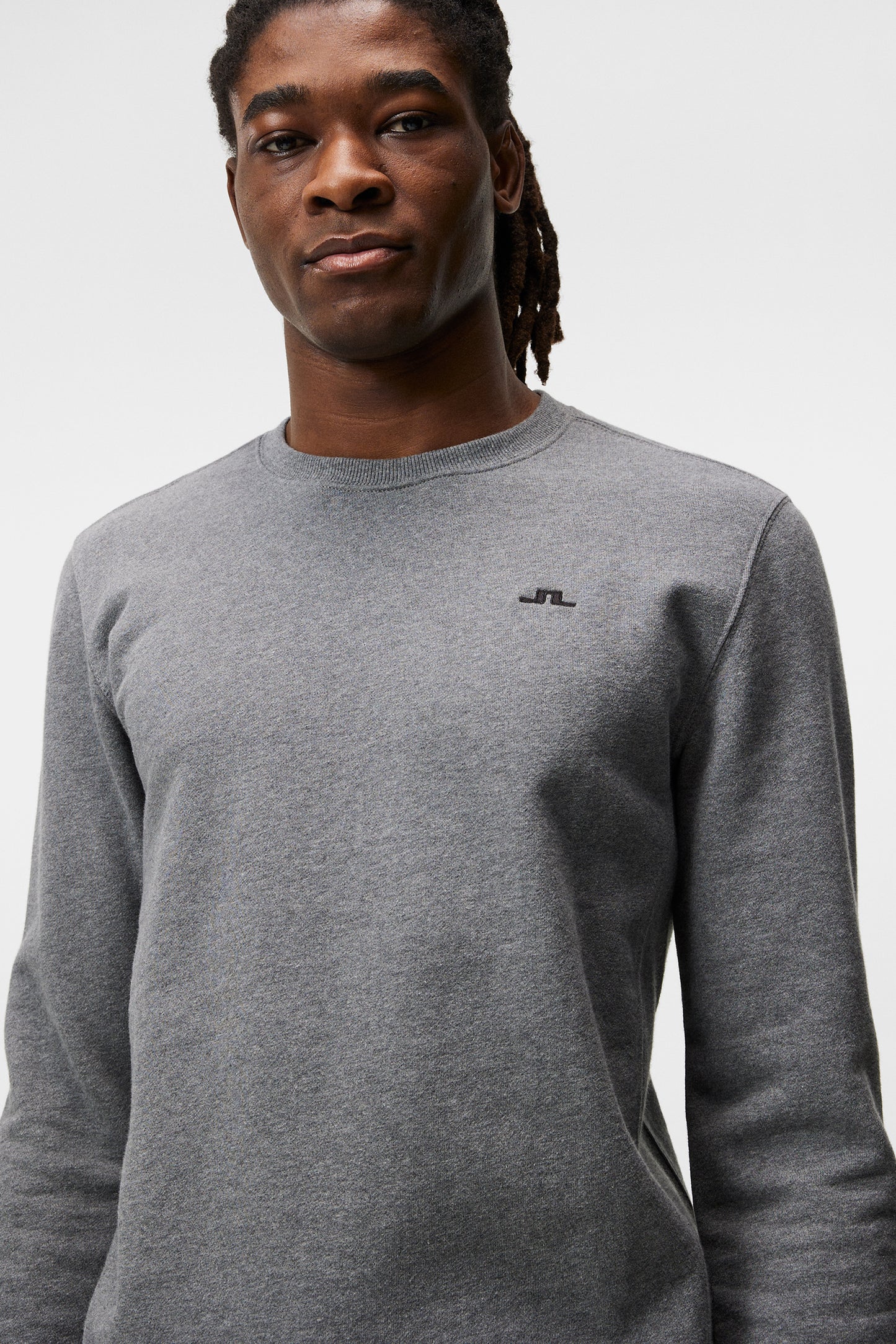 Cal Crew Neck Sweat / Mid Grey Melange