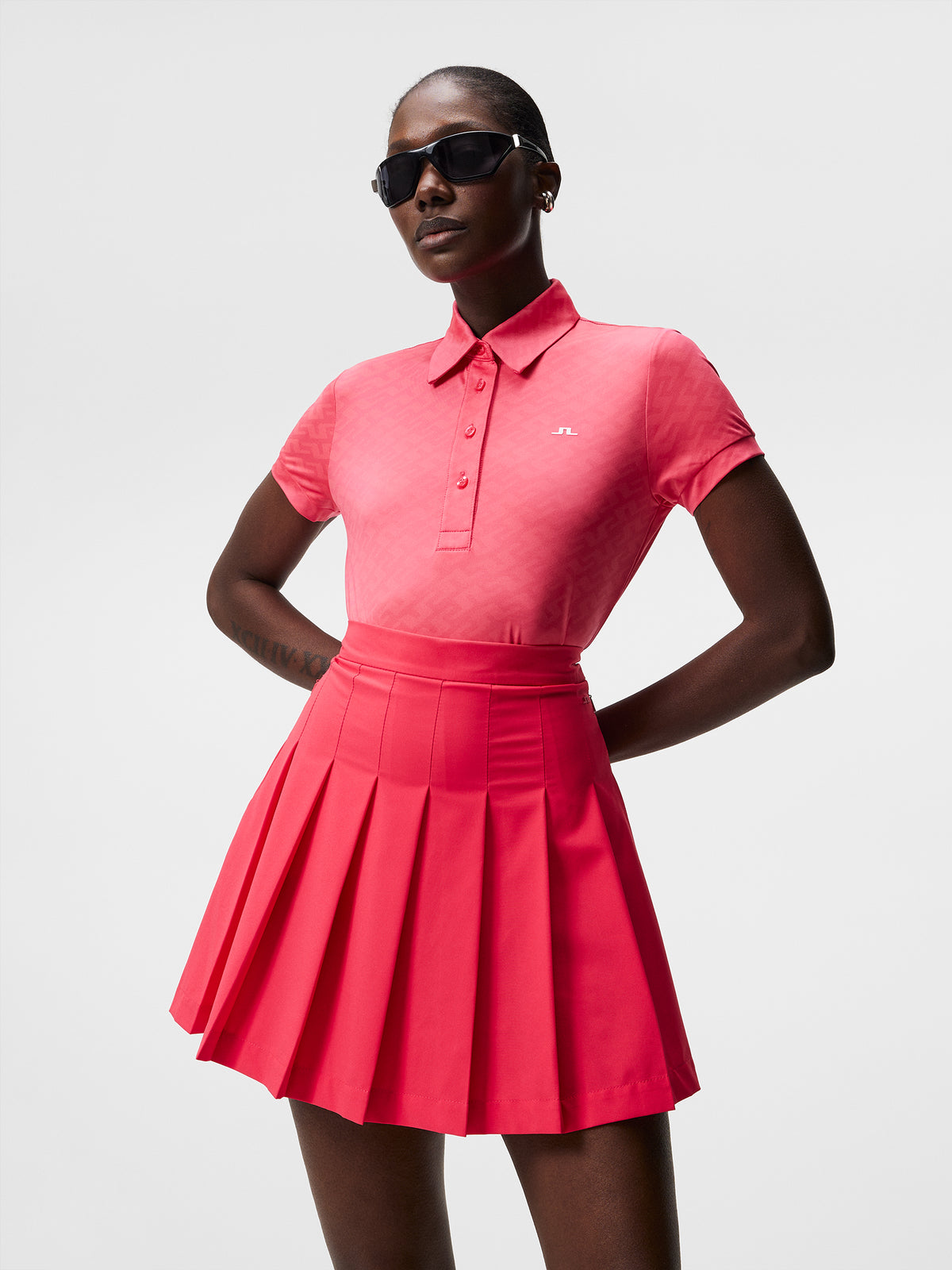 Alaya Jacquard Polo / Azalea