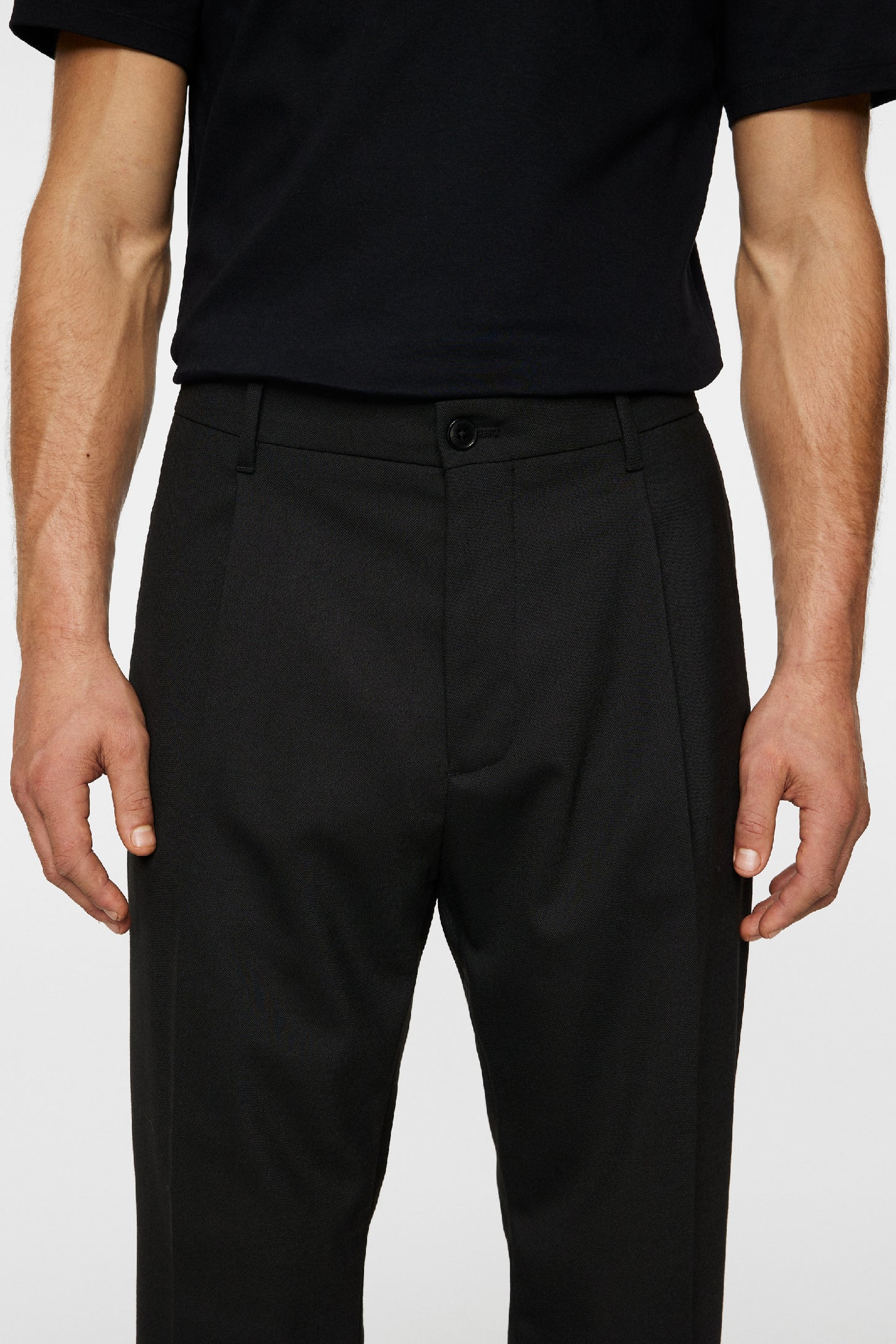 Haij Pleated Twill Pants / Black