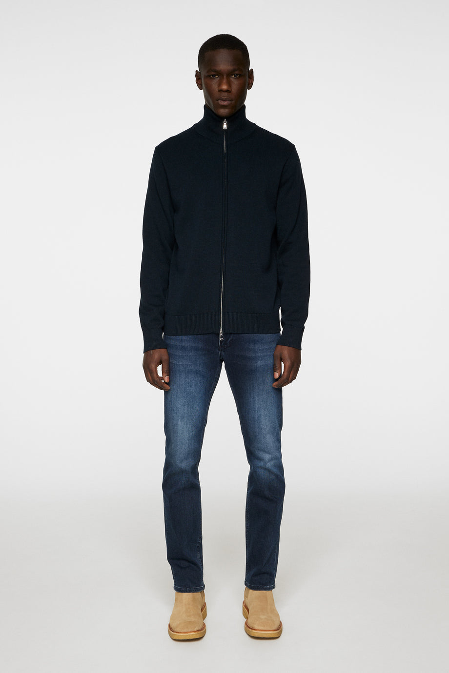 Alexis Full Zip Cardigan / JL Navy