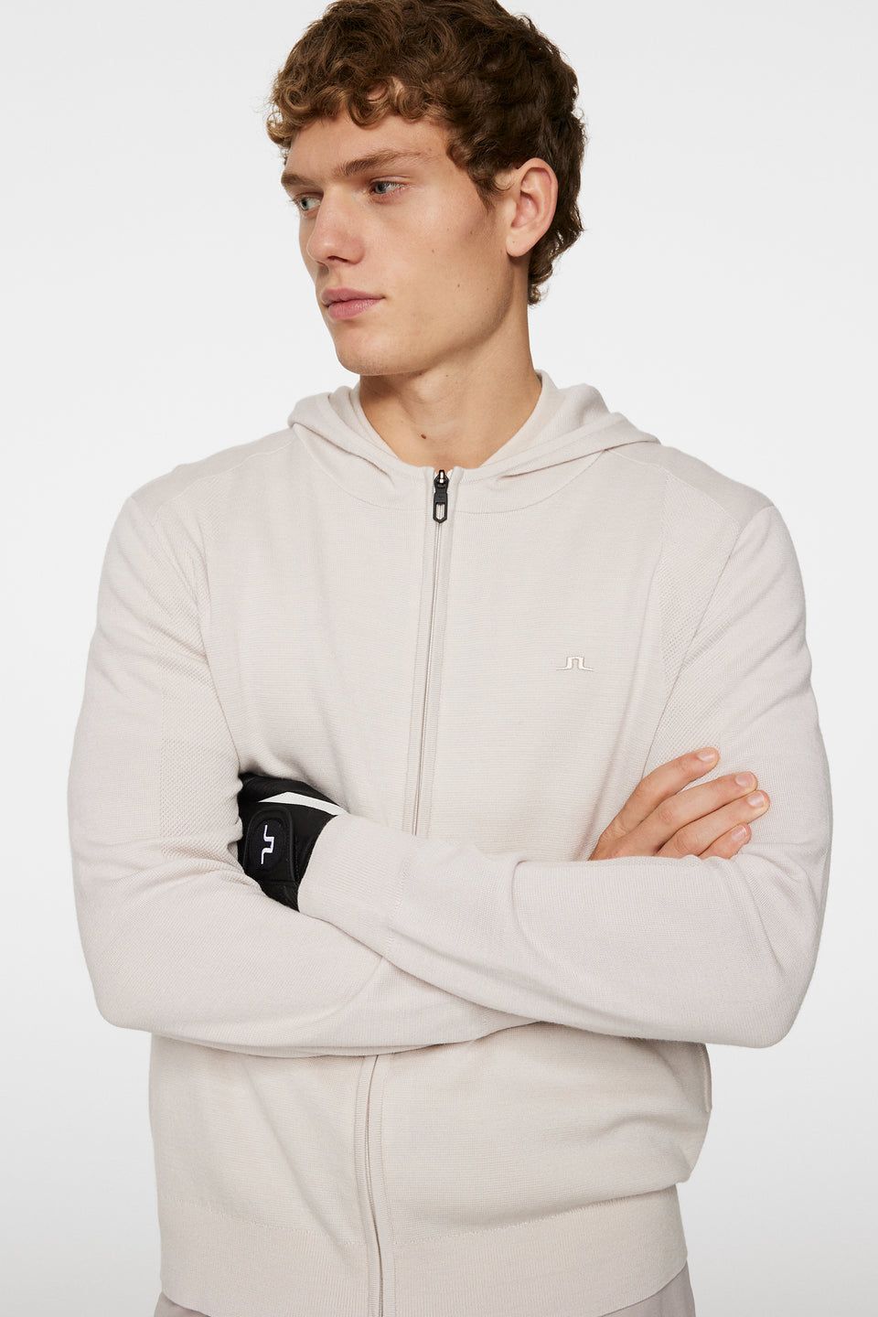 Cameron Hooded Knit Full Zip / Moonbeam