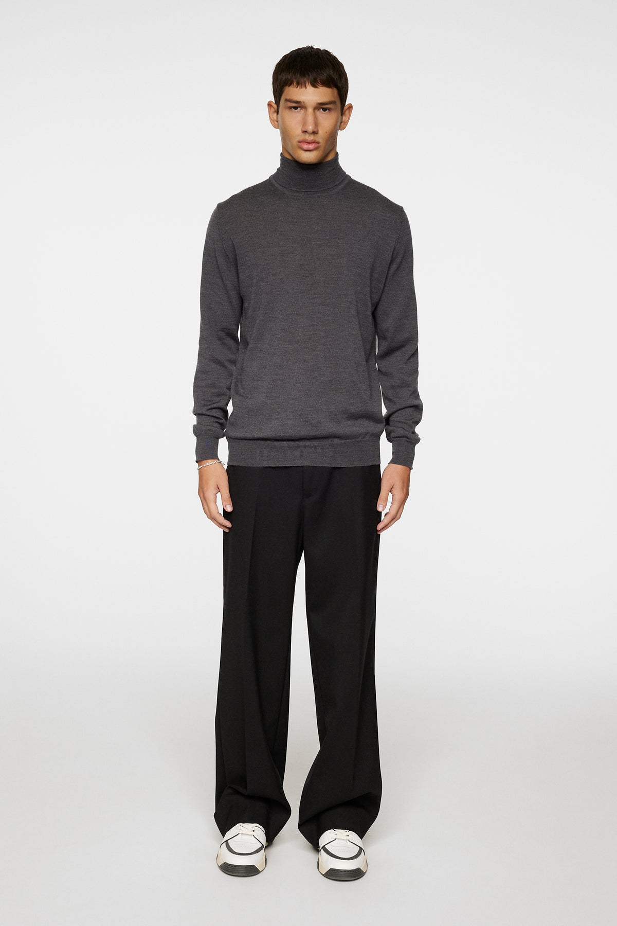 Kaden Merino Turtle Neck / Lava Smoke Melange