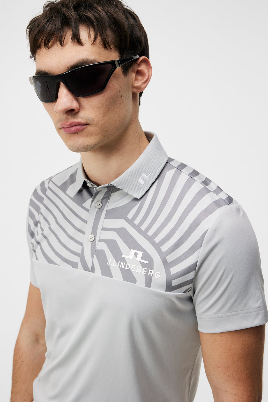 Jeff Tour Golf Polo / Light Grey Melange