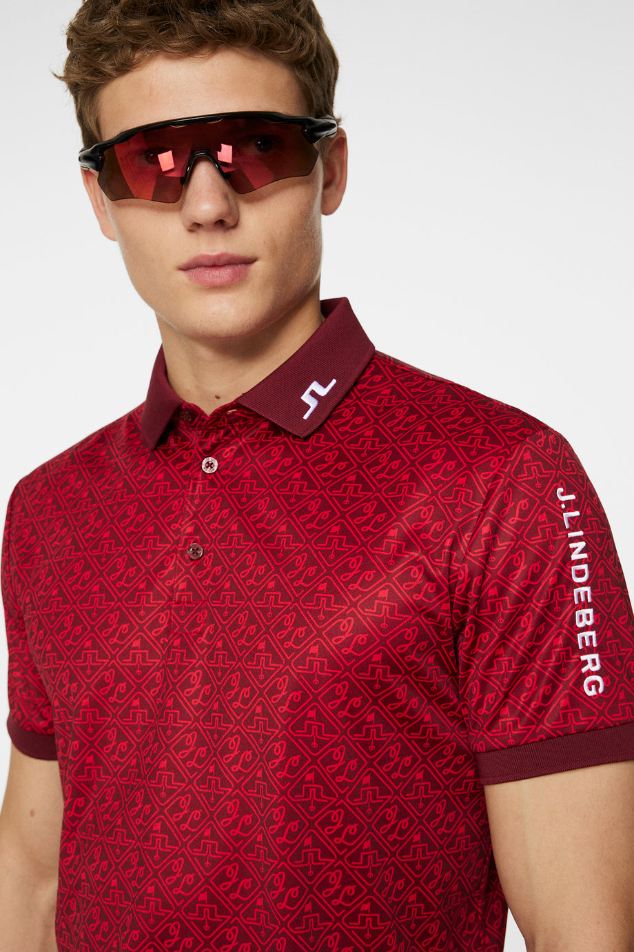 Tour Tech Reg Fit Print Polo / House Of JL Red M