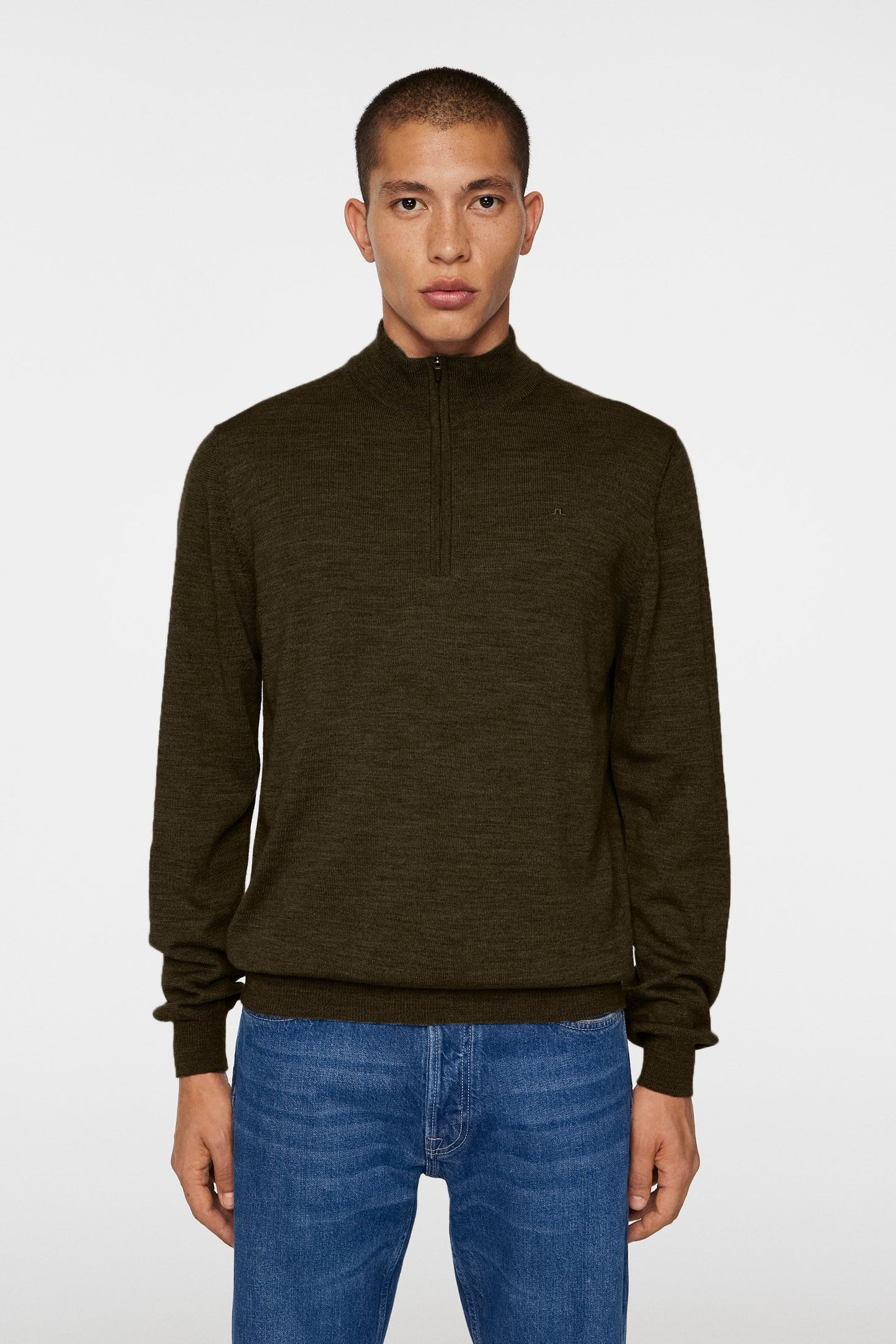 Kiyan Quarter Zip Sweater / Forest Green