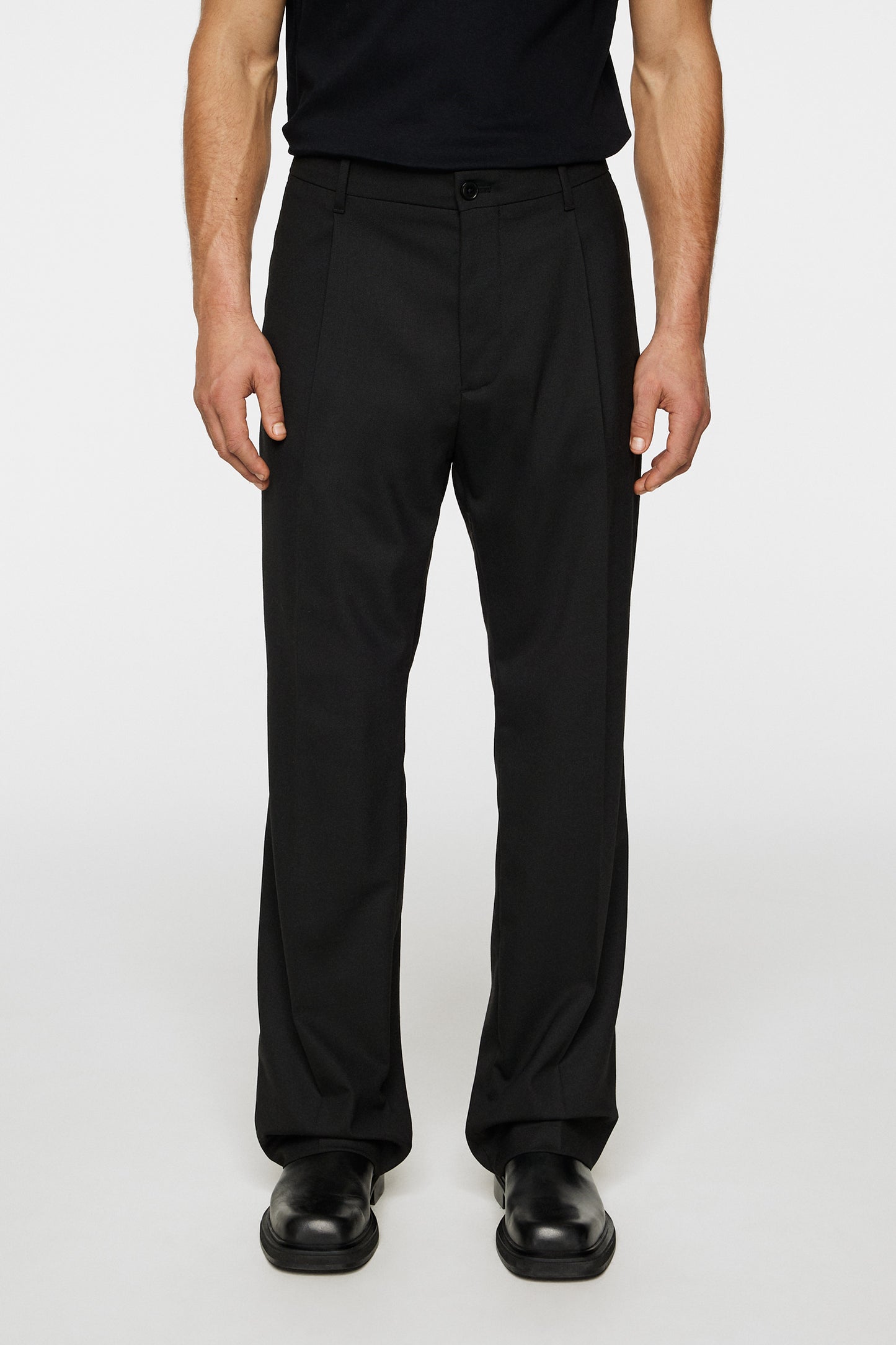 Haij Pleated Twill Pants / Black