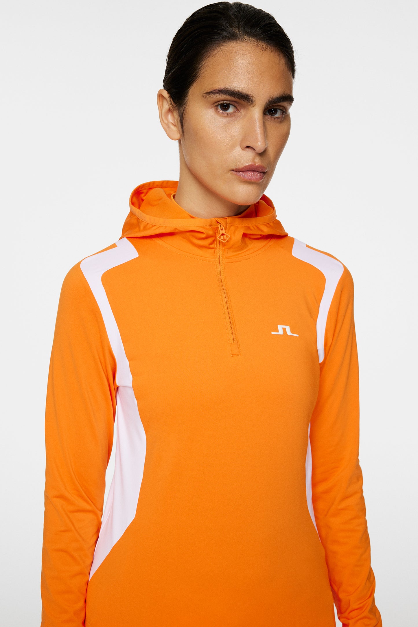 Mae Quarter Zip Hood / Persimmon Orange