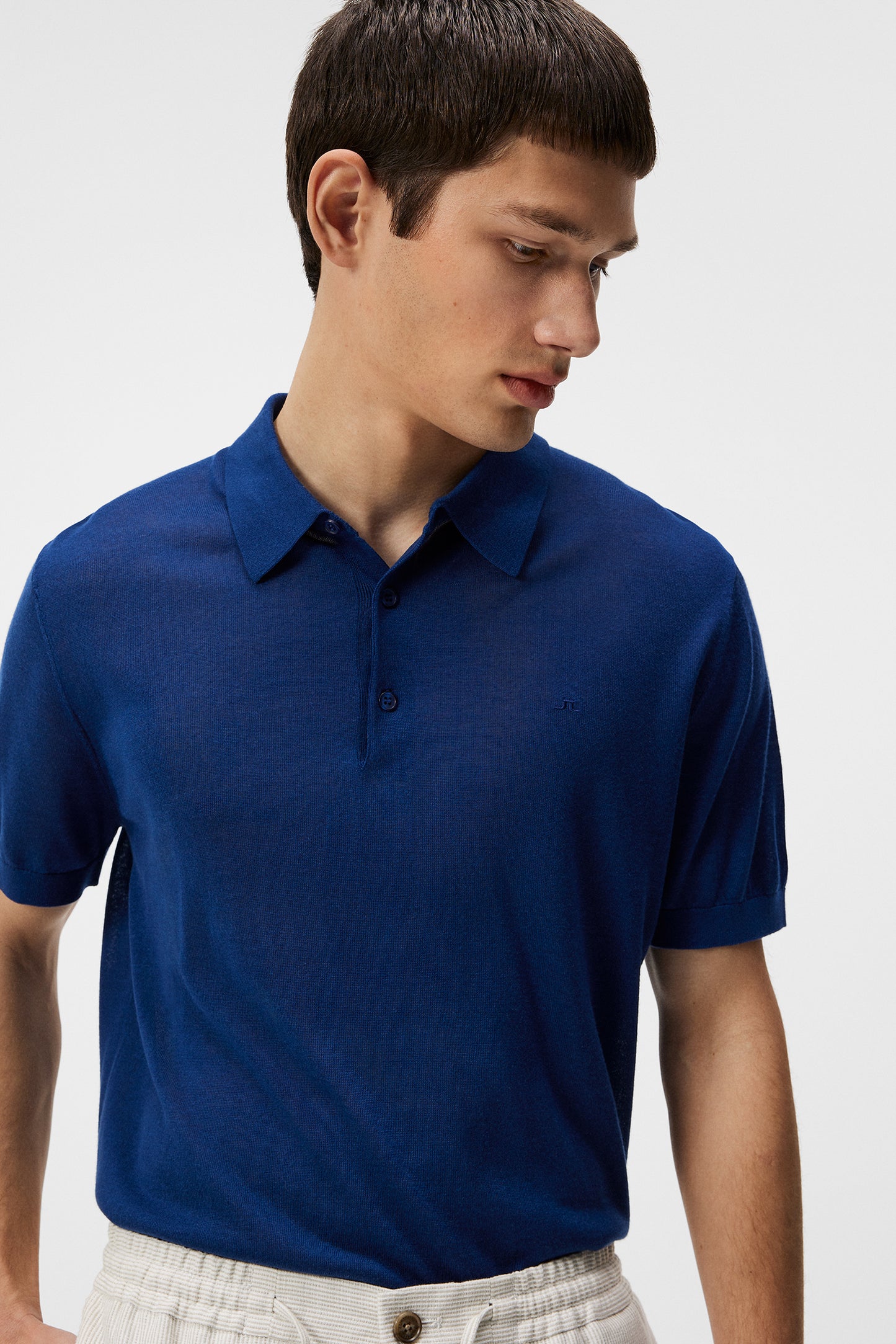 Ridge Lyocell Silk Polo / Estate Blue