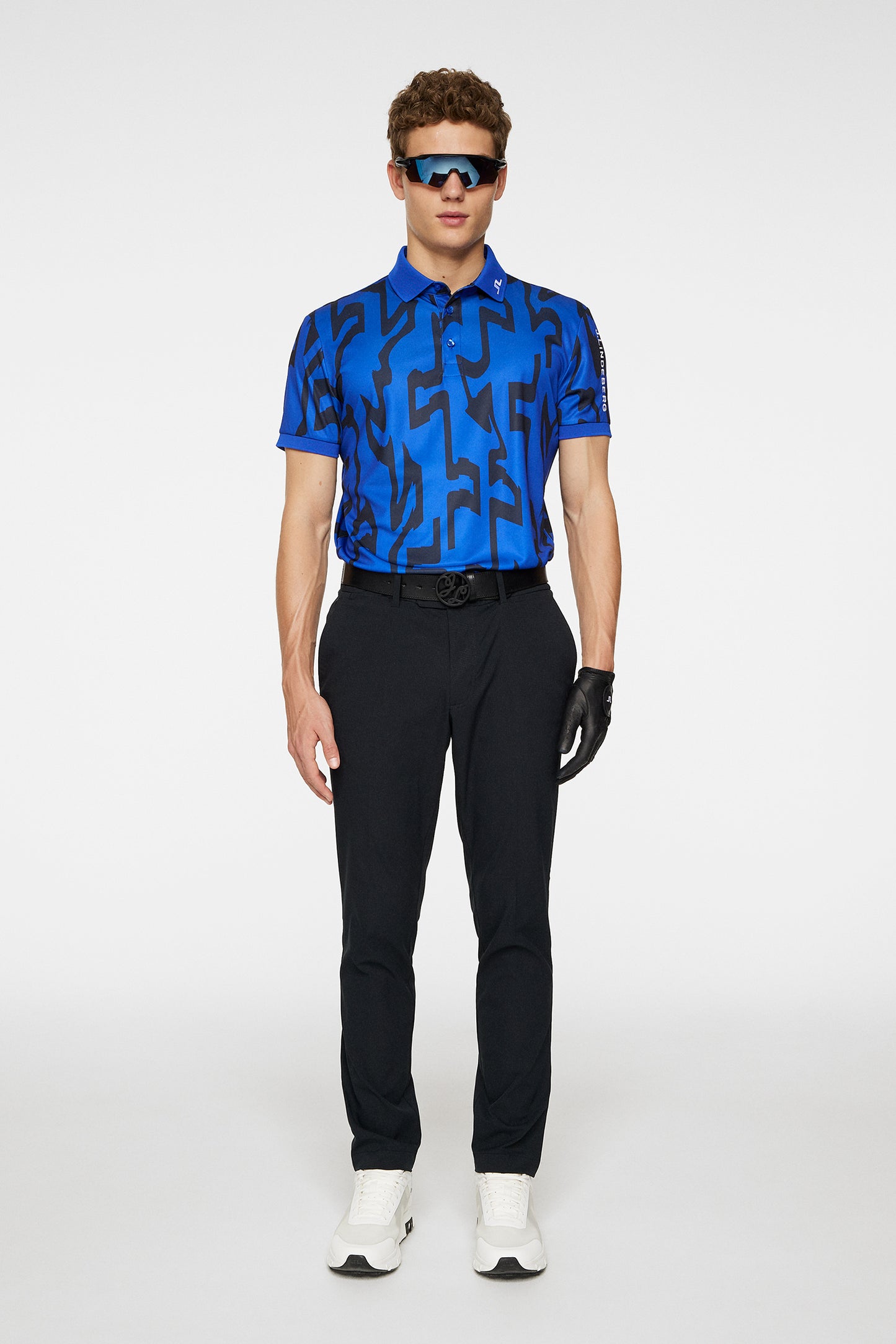 Tour Tech Reg Fit Print Polo / Glitch Bridge Blue