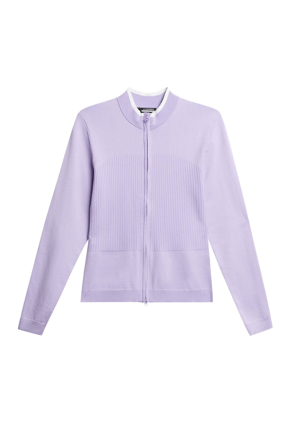 Anna Knitted Zip Sweater / Lavender