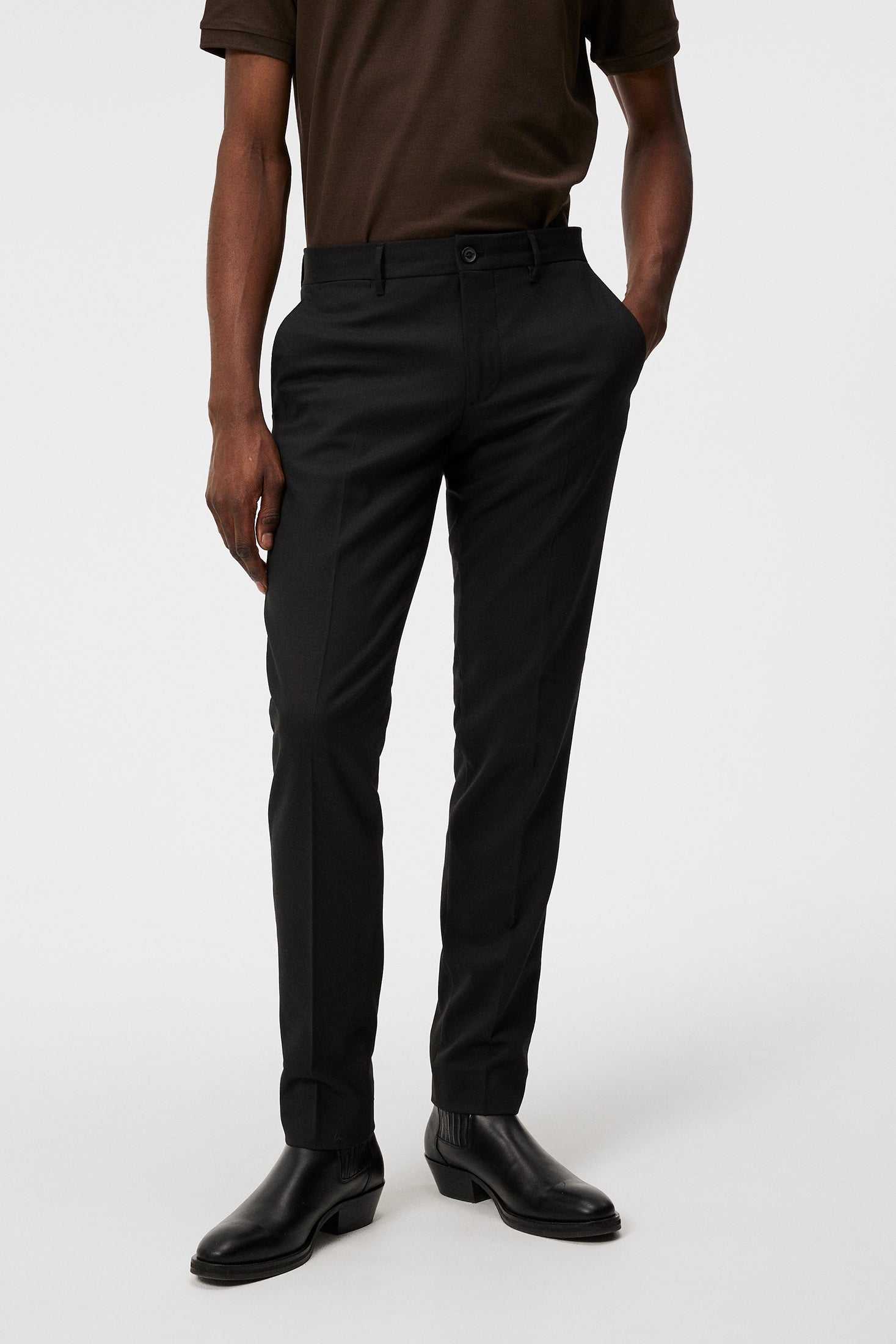 J.Lindeberg Axil Fleece Twill Pant Thermo Pants in black buy online - Golf  House