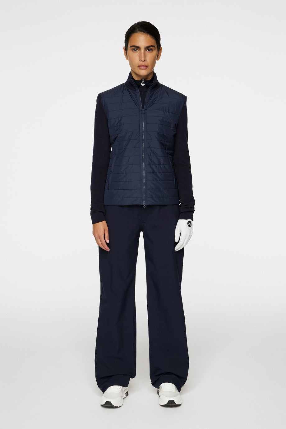 Wren Knitted Hybrid Jacket / JL Navy