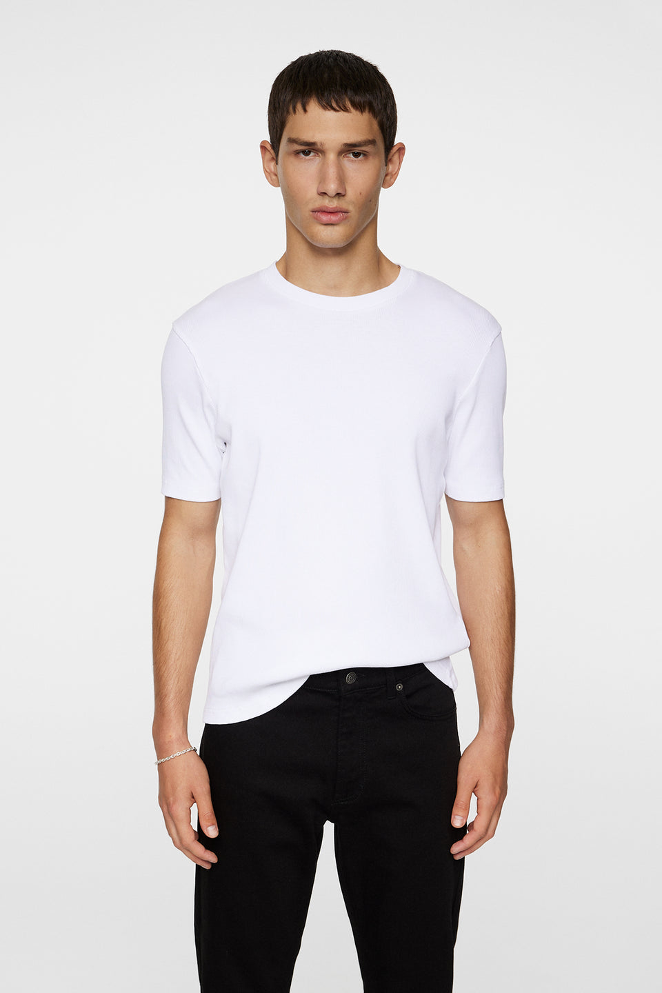 Rob Slim Rib Tee / White