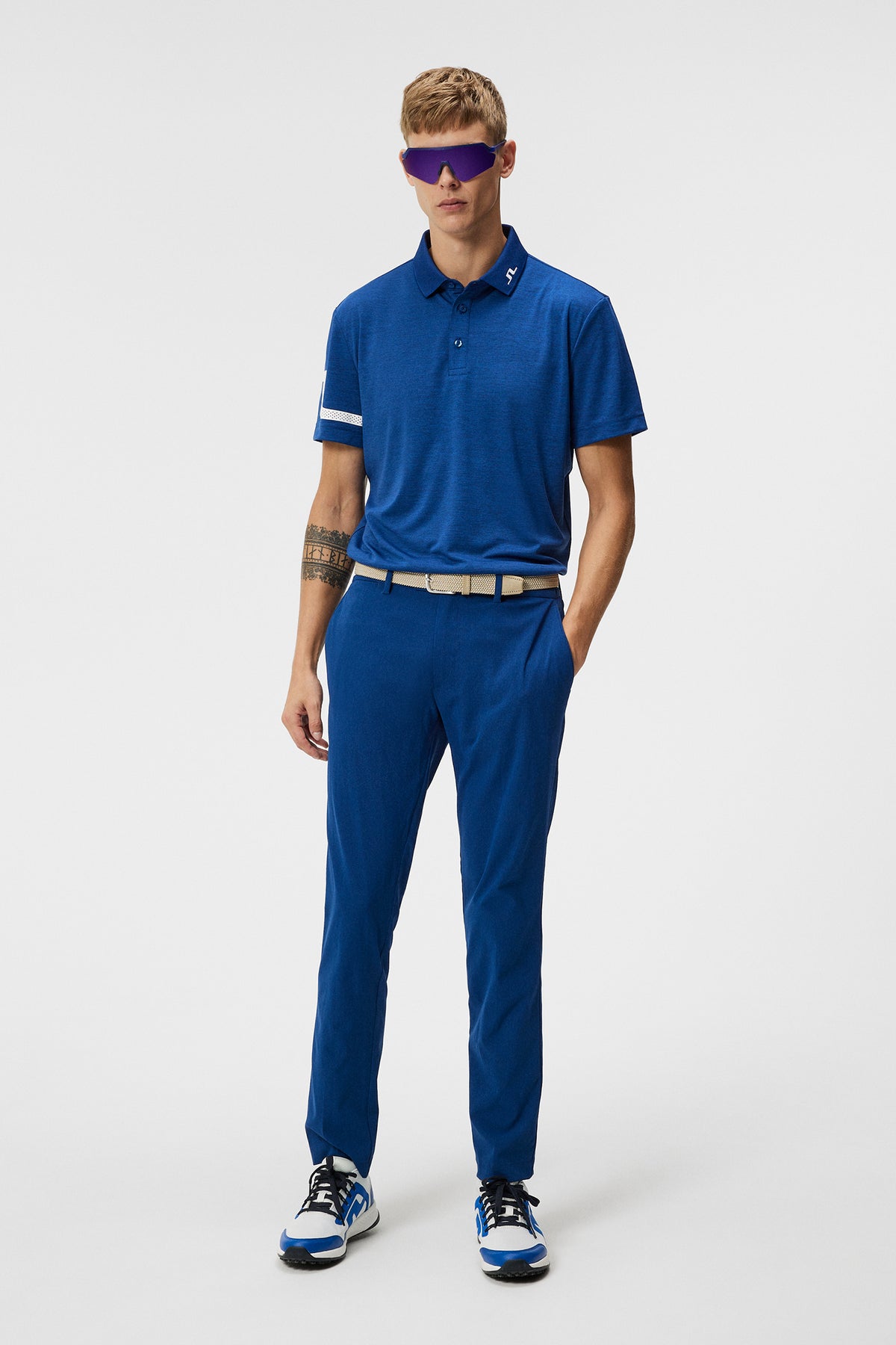 Heath Regular Fit Polo / Estate Blue Melange