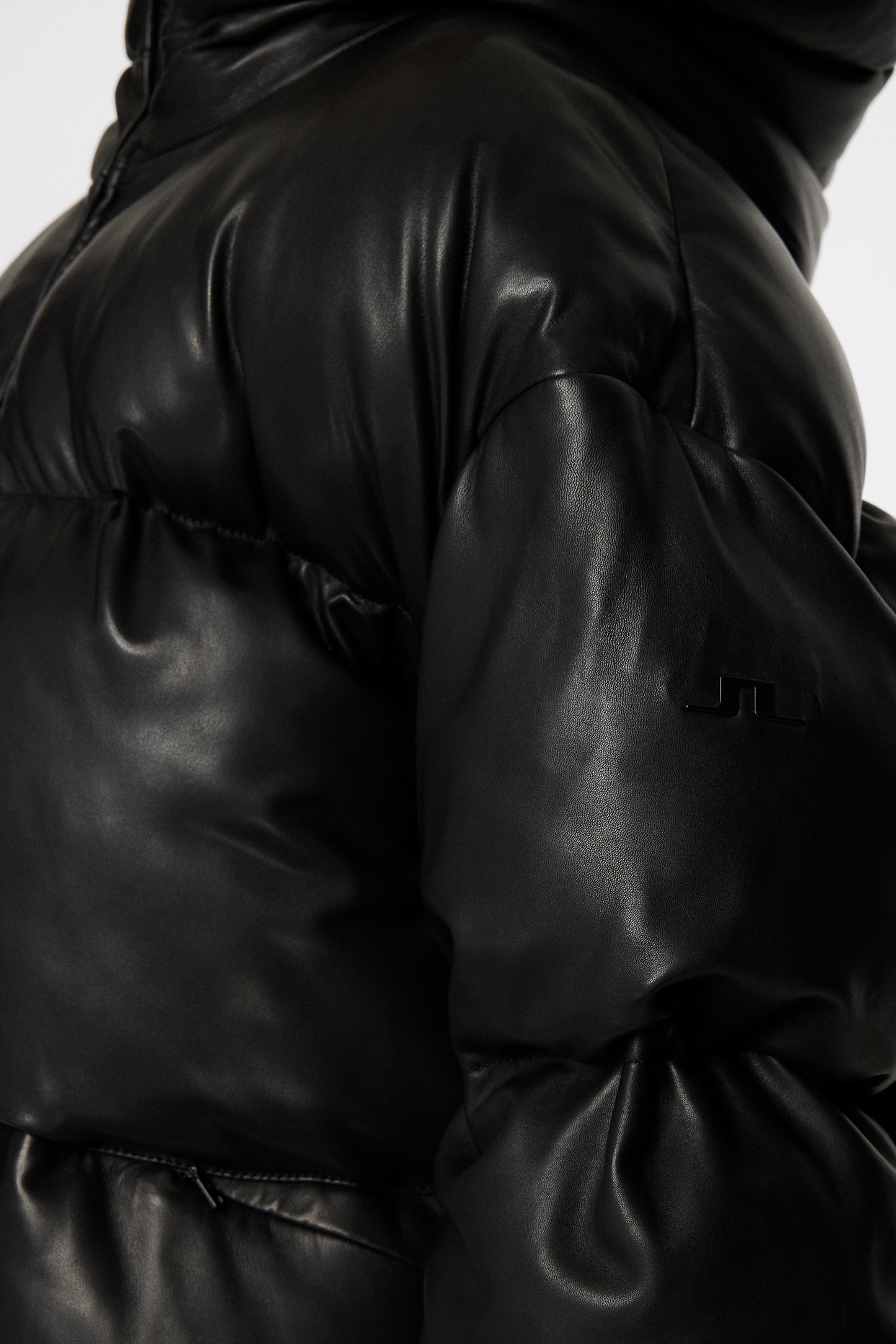 Jolene Leather Padded Jacket / Black