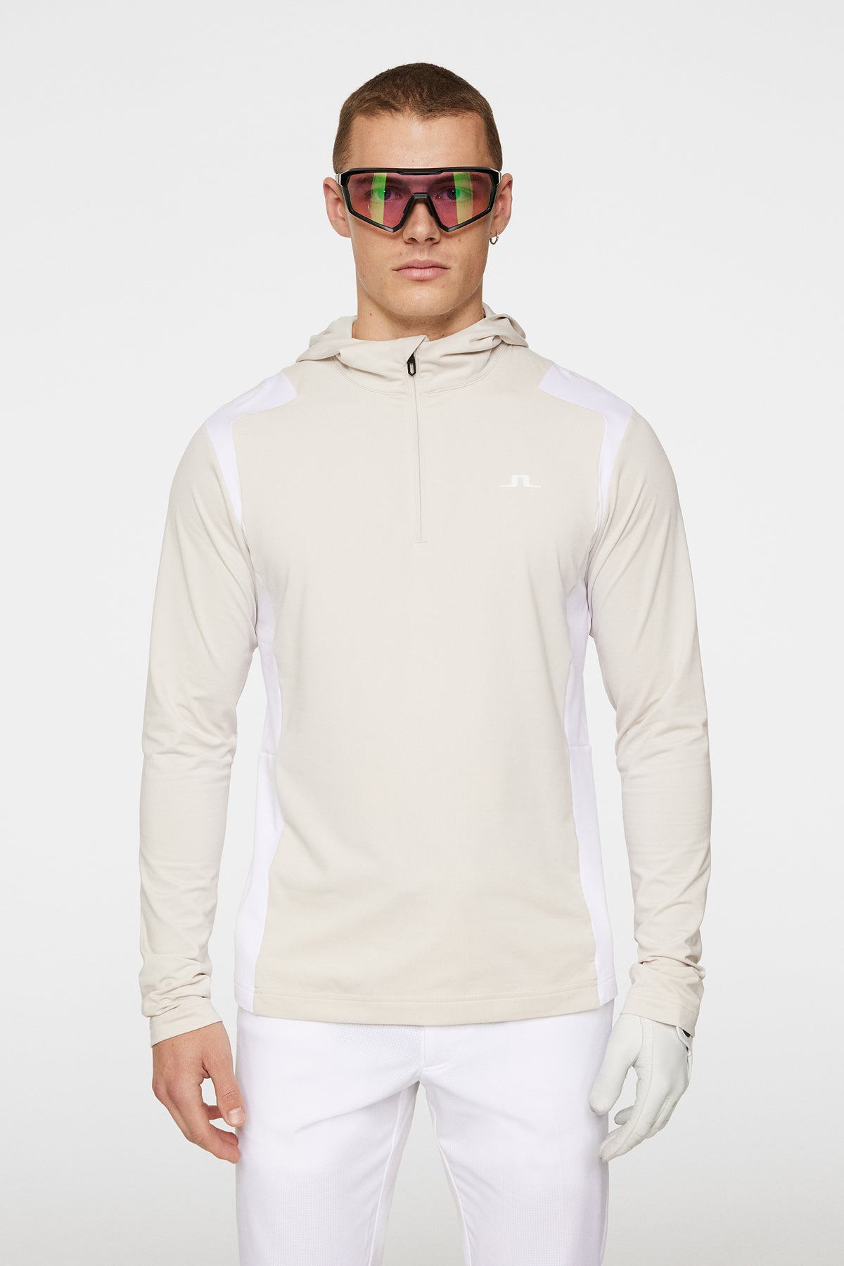 Lukas Quarter Zip Hood / Moonbeam