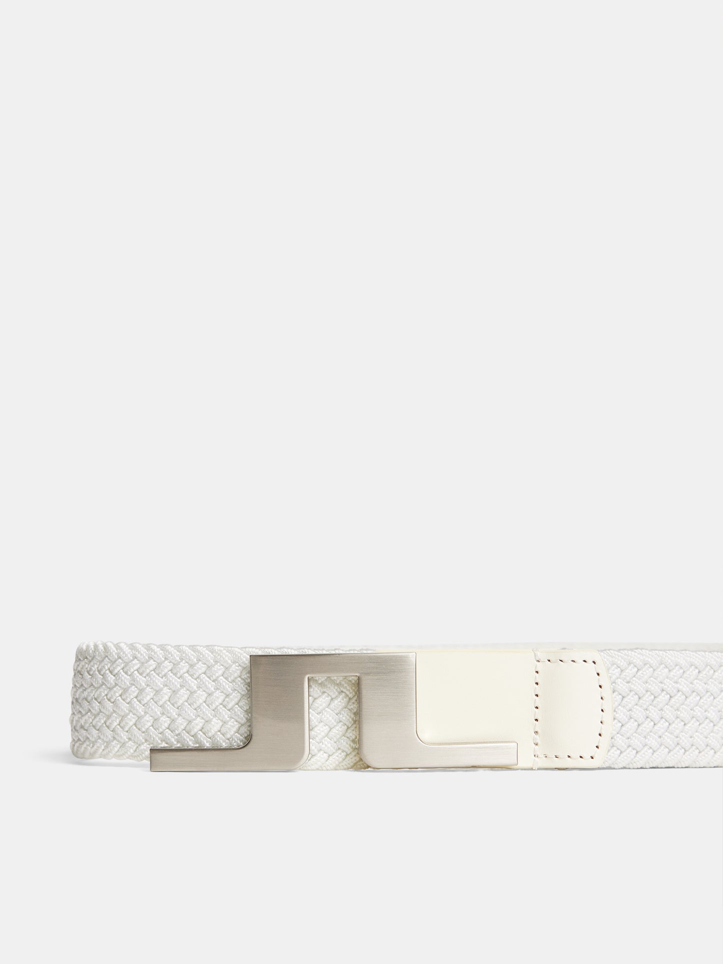 Berry Braided Belt / White