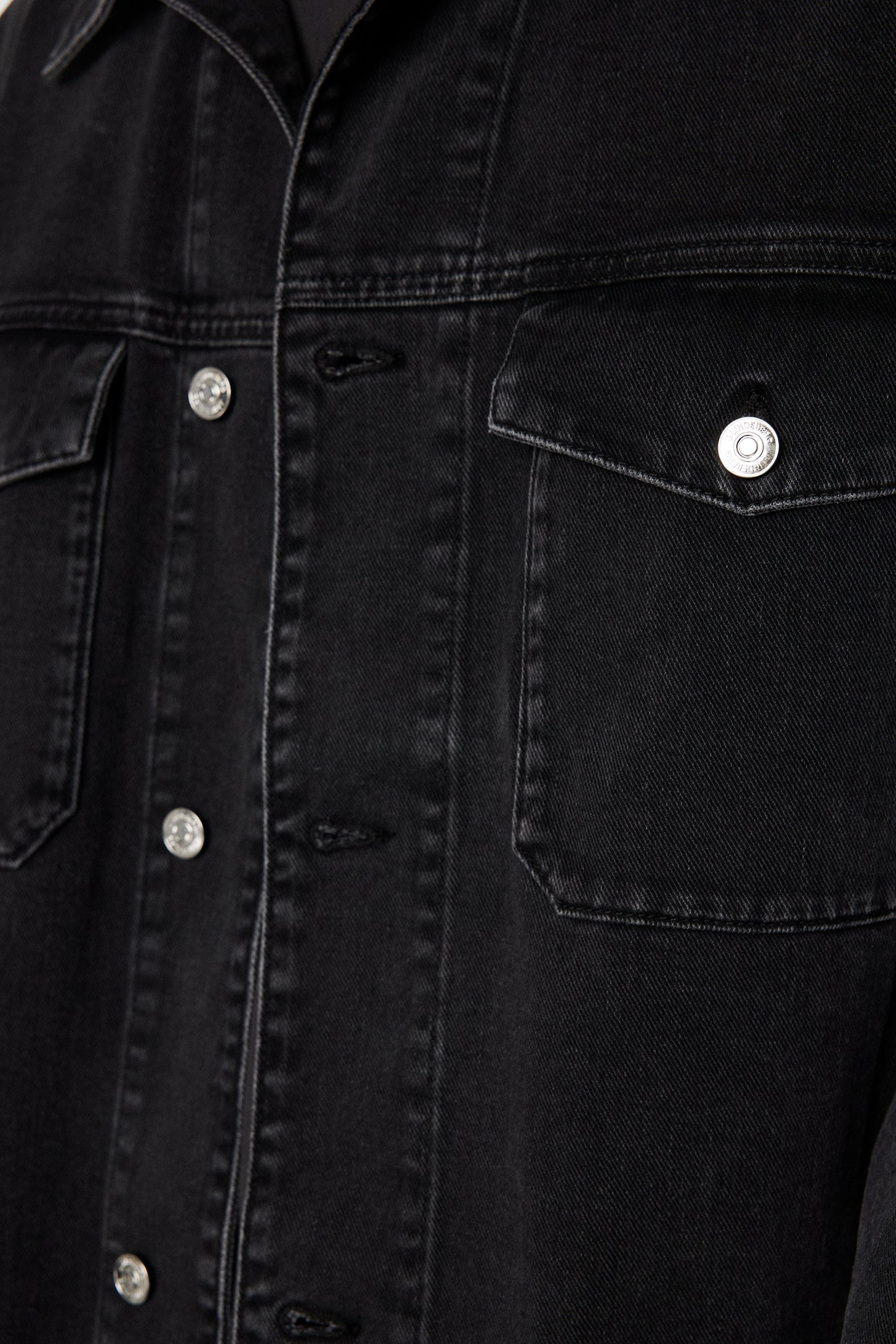 Hunt Washed Denim Overshirt / Black