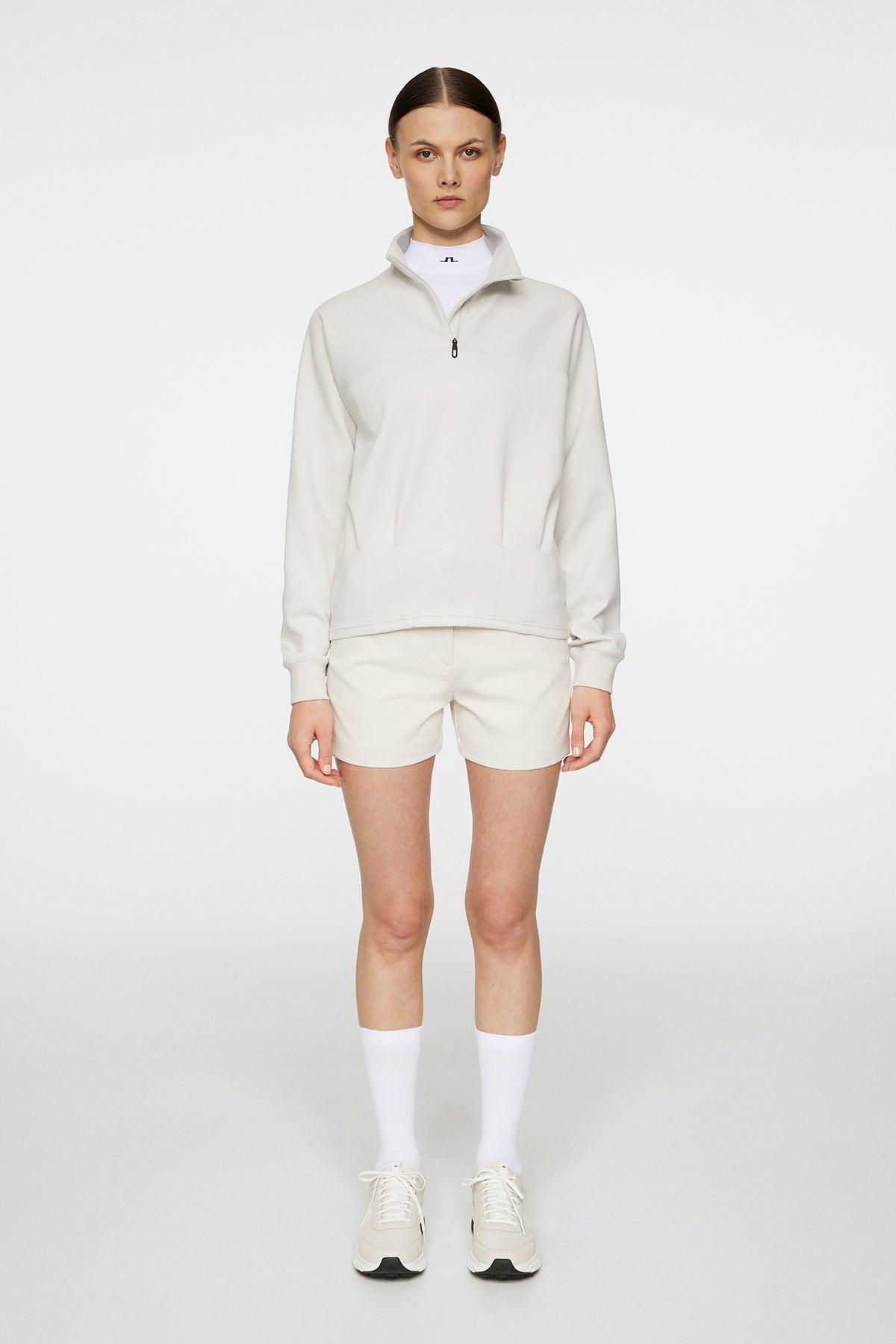 Jodi Quarter Zip Sweatshirt / Moonbeam