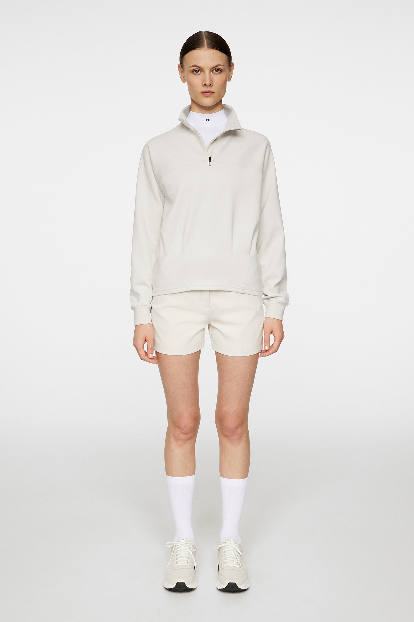 Jodi Quarter Zip Sweatshirt / Moonbeam