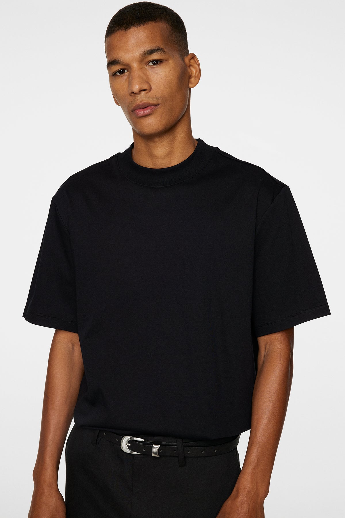 Ace Mock Neck T-Shirt / Black