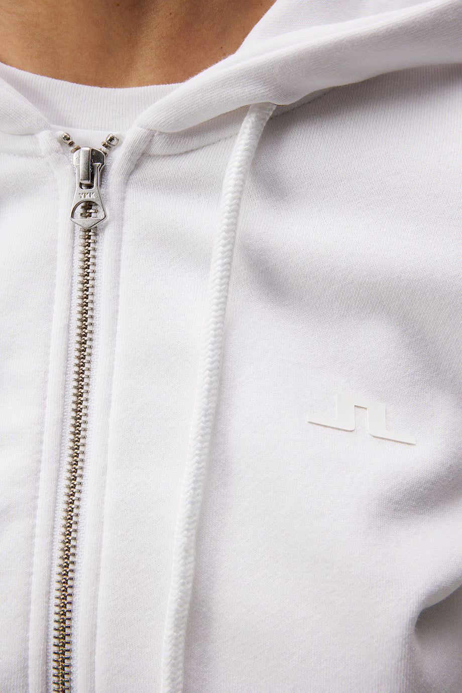 W Alpha Zip Hood / White