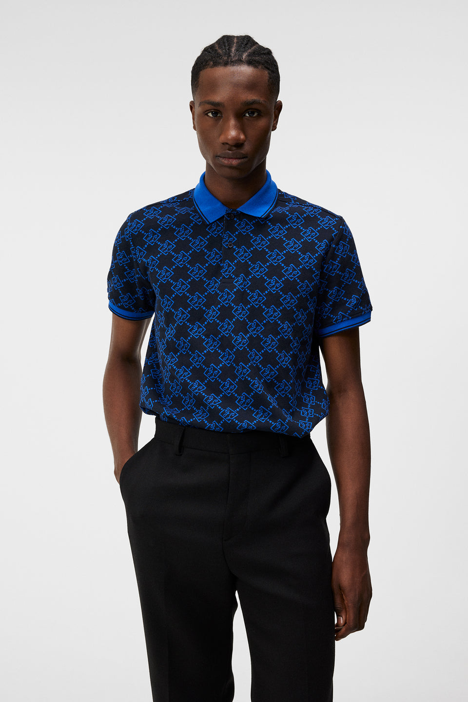 Deklan Jacquard Polo / JL Navy