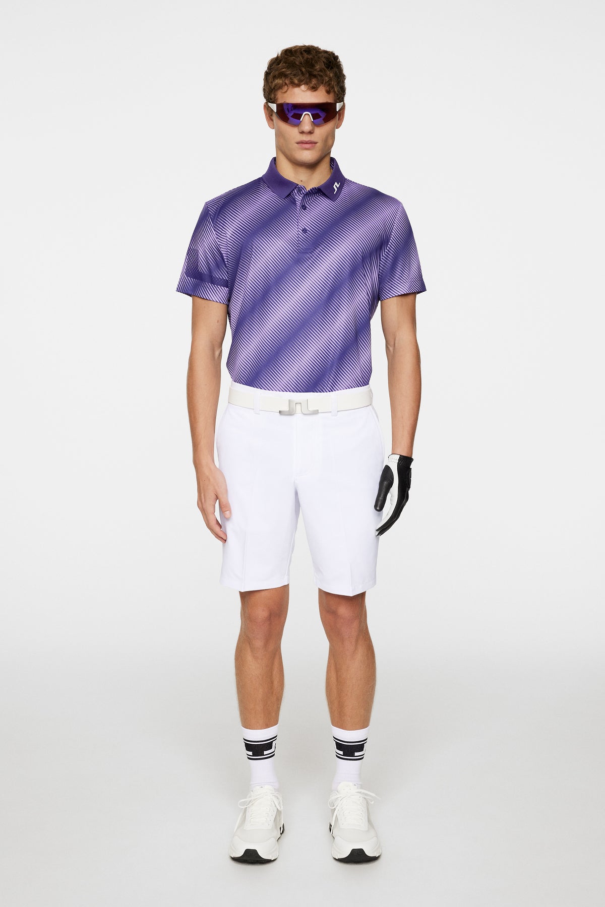 Heath Print Polo / Comb Deep Wisteria M