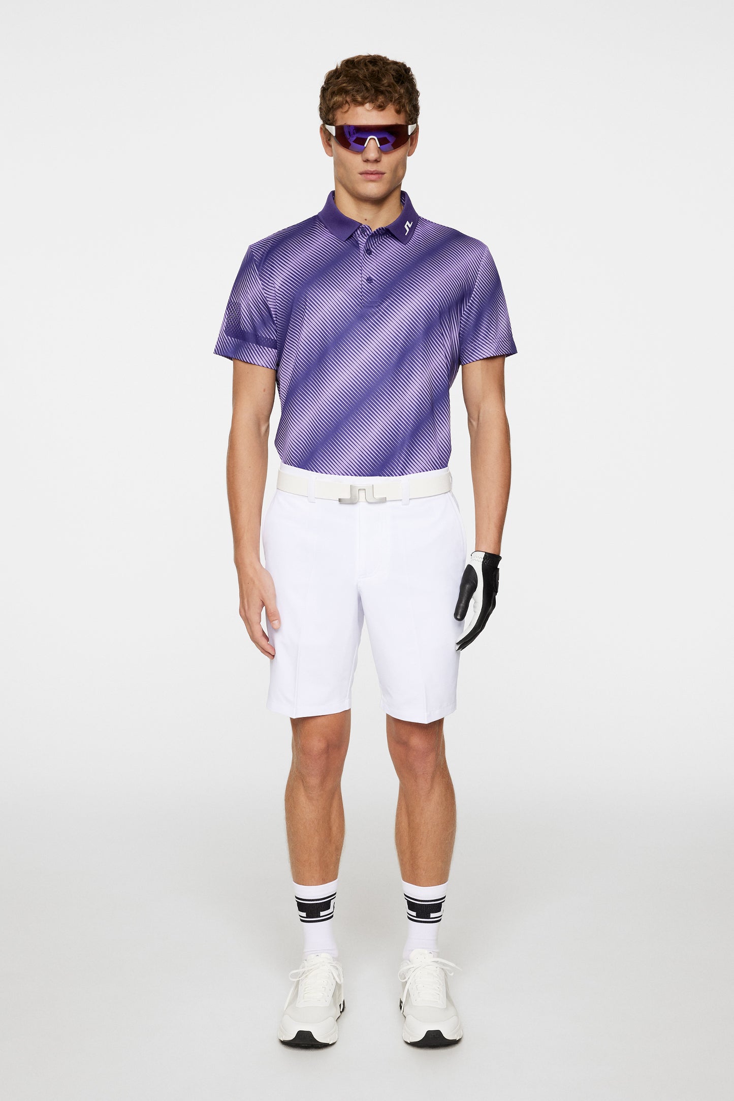 Heath Print Polo / Comb Deep Wisteria M