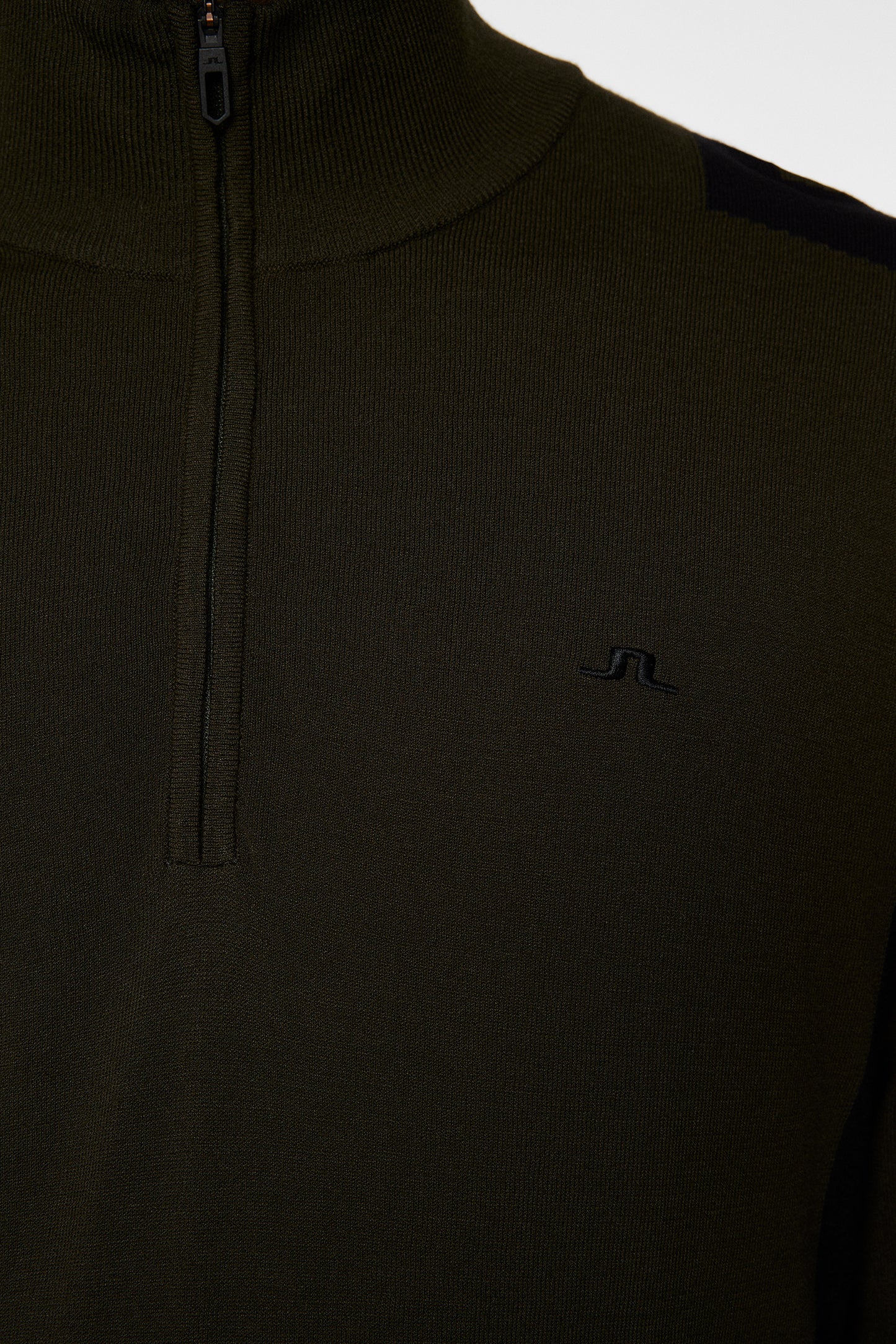 Kendrick Knitted Zip Sweater / Forest Green